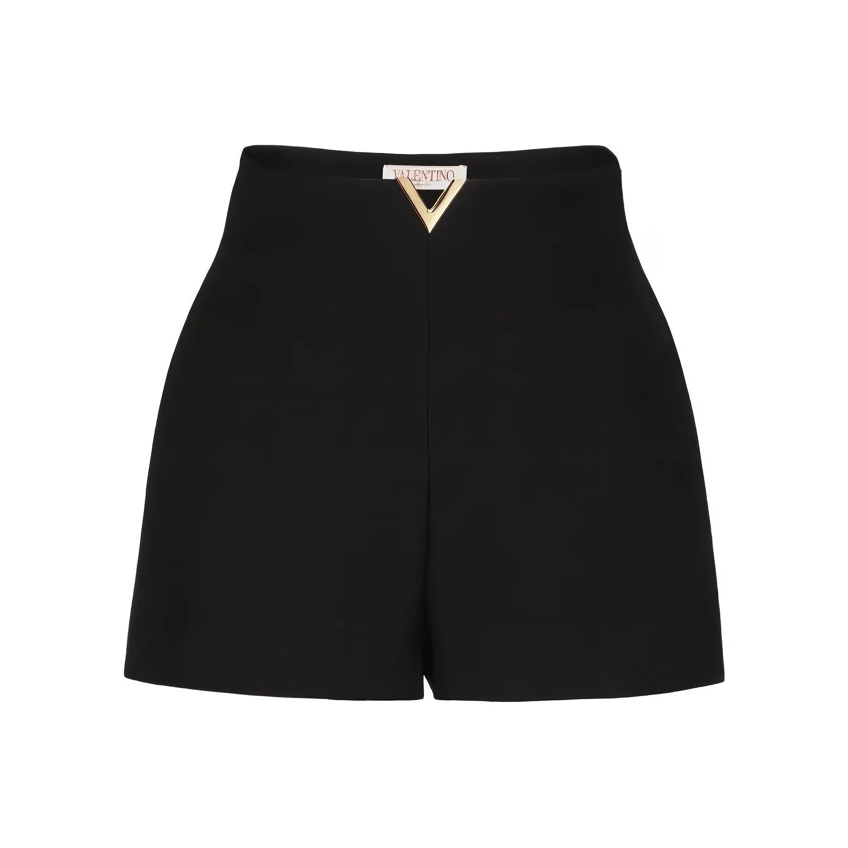Valentino Crepe Couture Logo Plaque Shorts