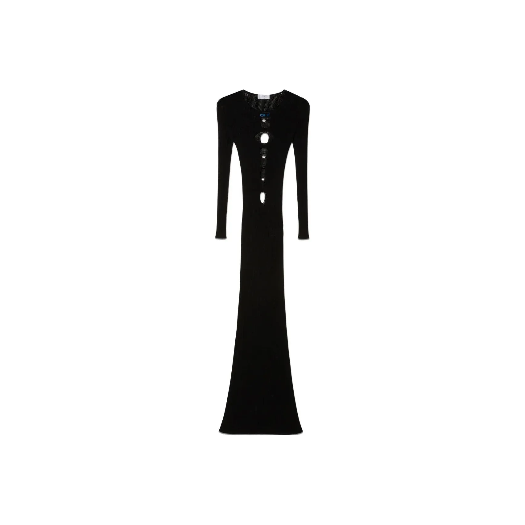 OFF WHITE Cut Out Long Sleeved Knitted Dress