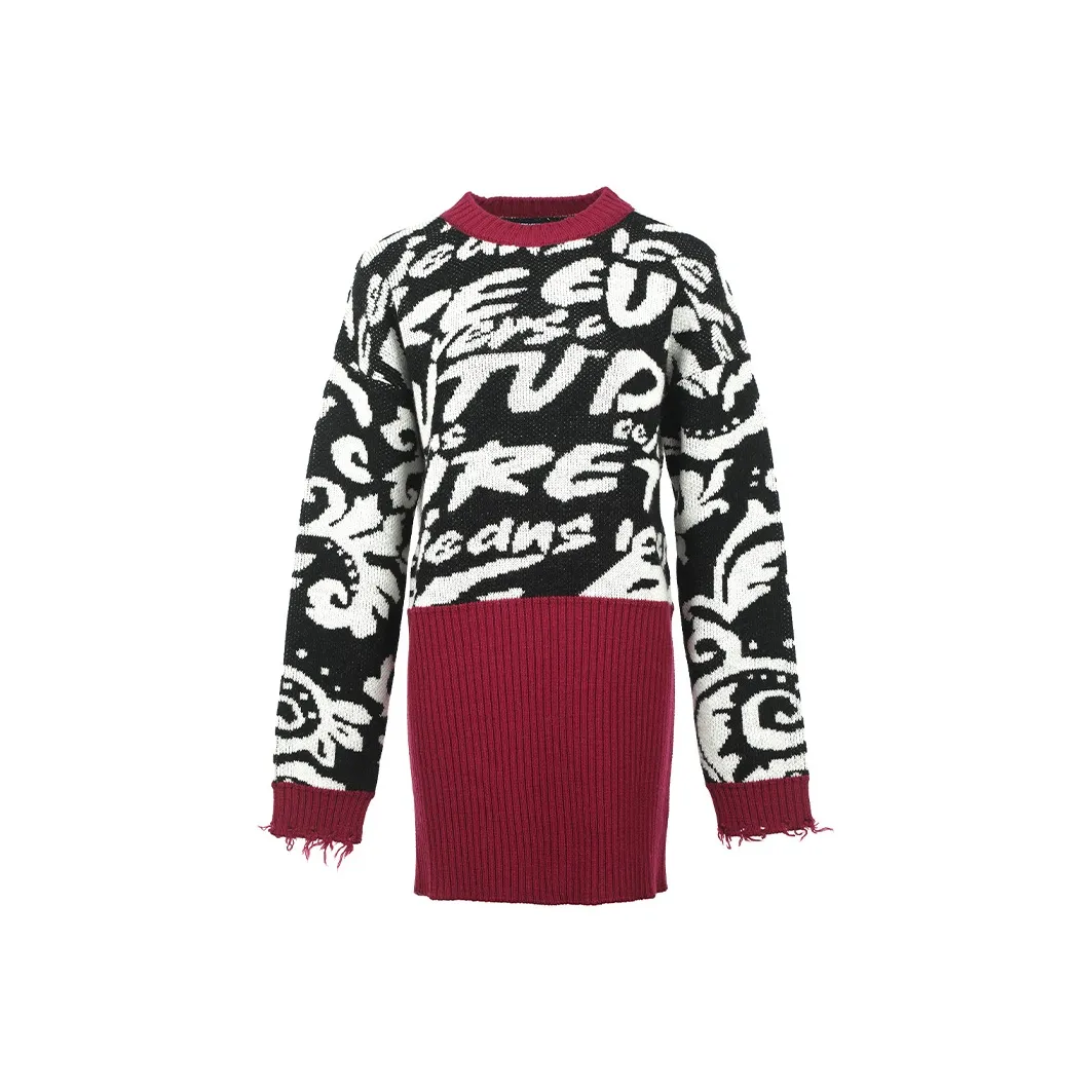 VERSACE JEANS COUTURE FW22 Длинное платье с длинным рукавом женское