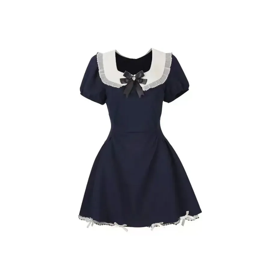 BDGU Короткий рукав Платье Женское