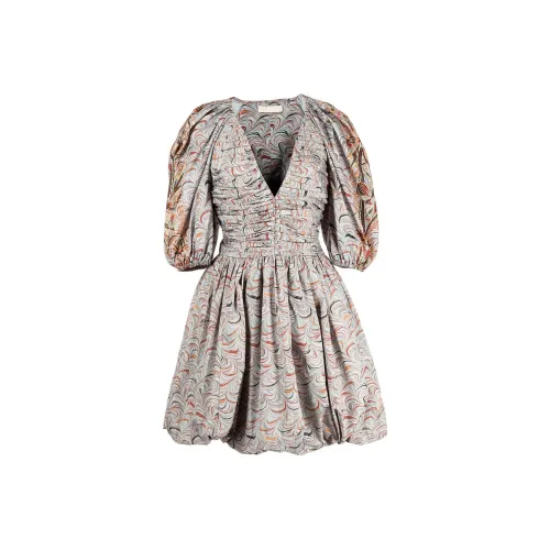 Ulla Johnson Многоцветные Женские Короткие Платья с Рукавами
