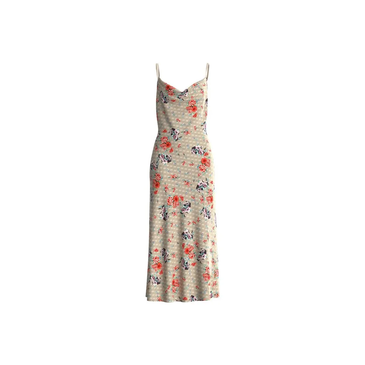 GUESS Slip Dress Women's Oil Paintings Multicolor