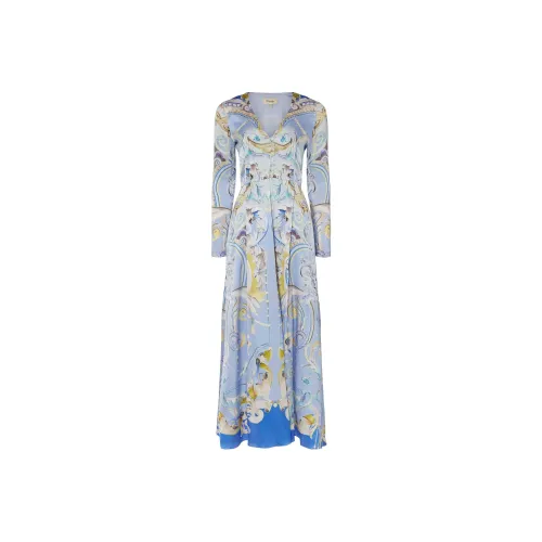 Temperley London Цветной синий Женские Длинные Платья с Рукавами