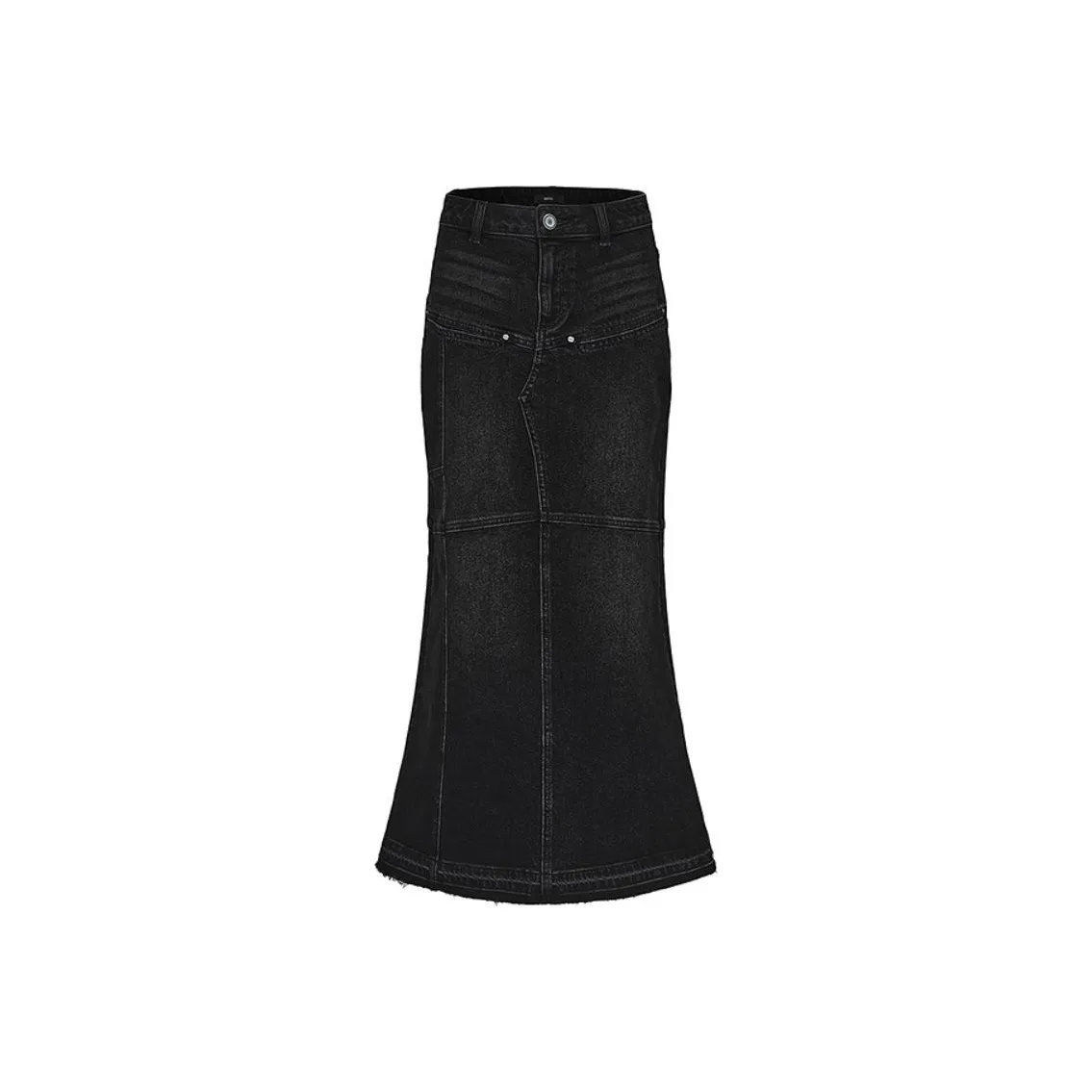 INITIAL Деним Длинный Юбка Женские Черный