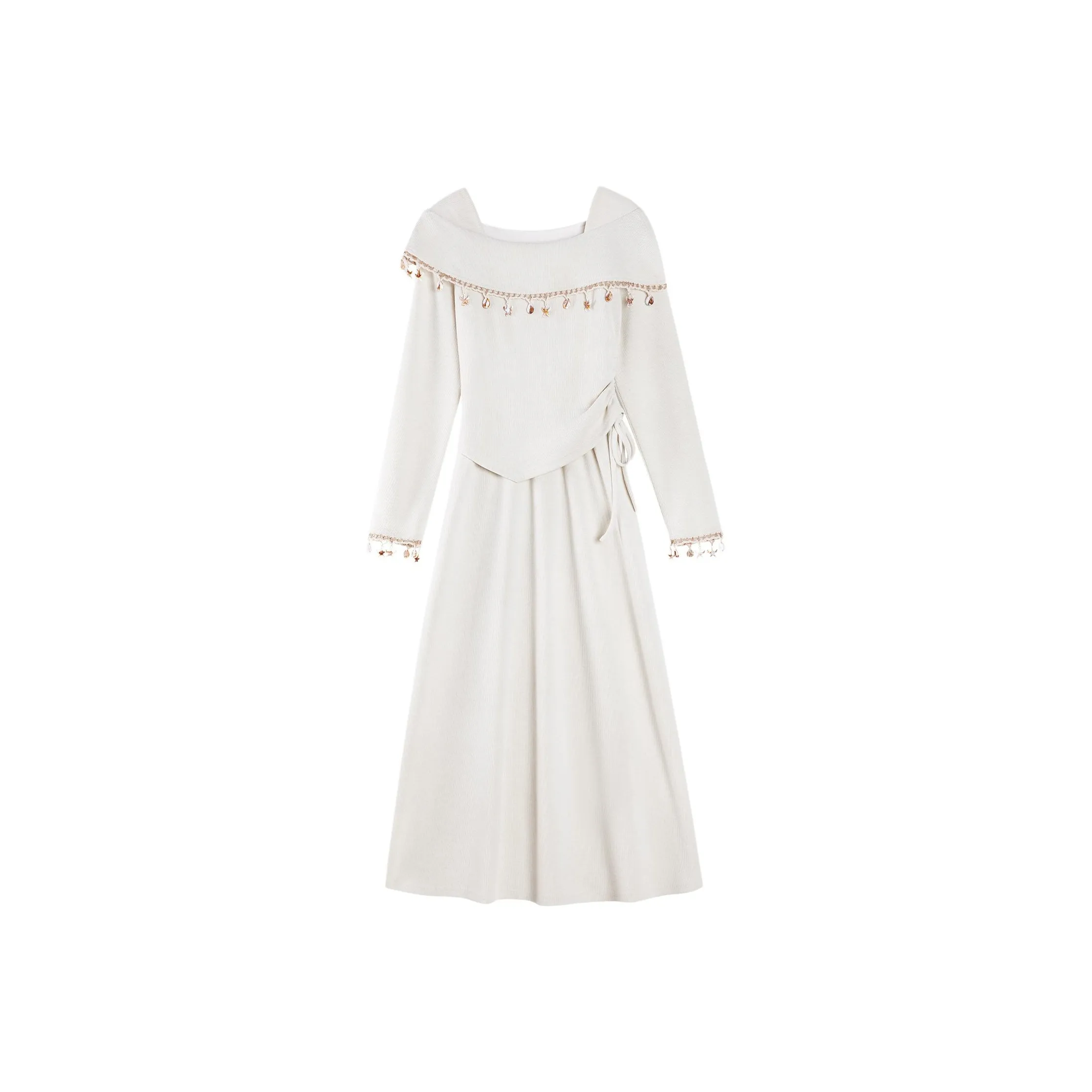 ALXNAN Длинное платье с длинными рукавами женское