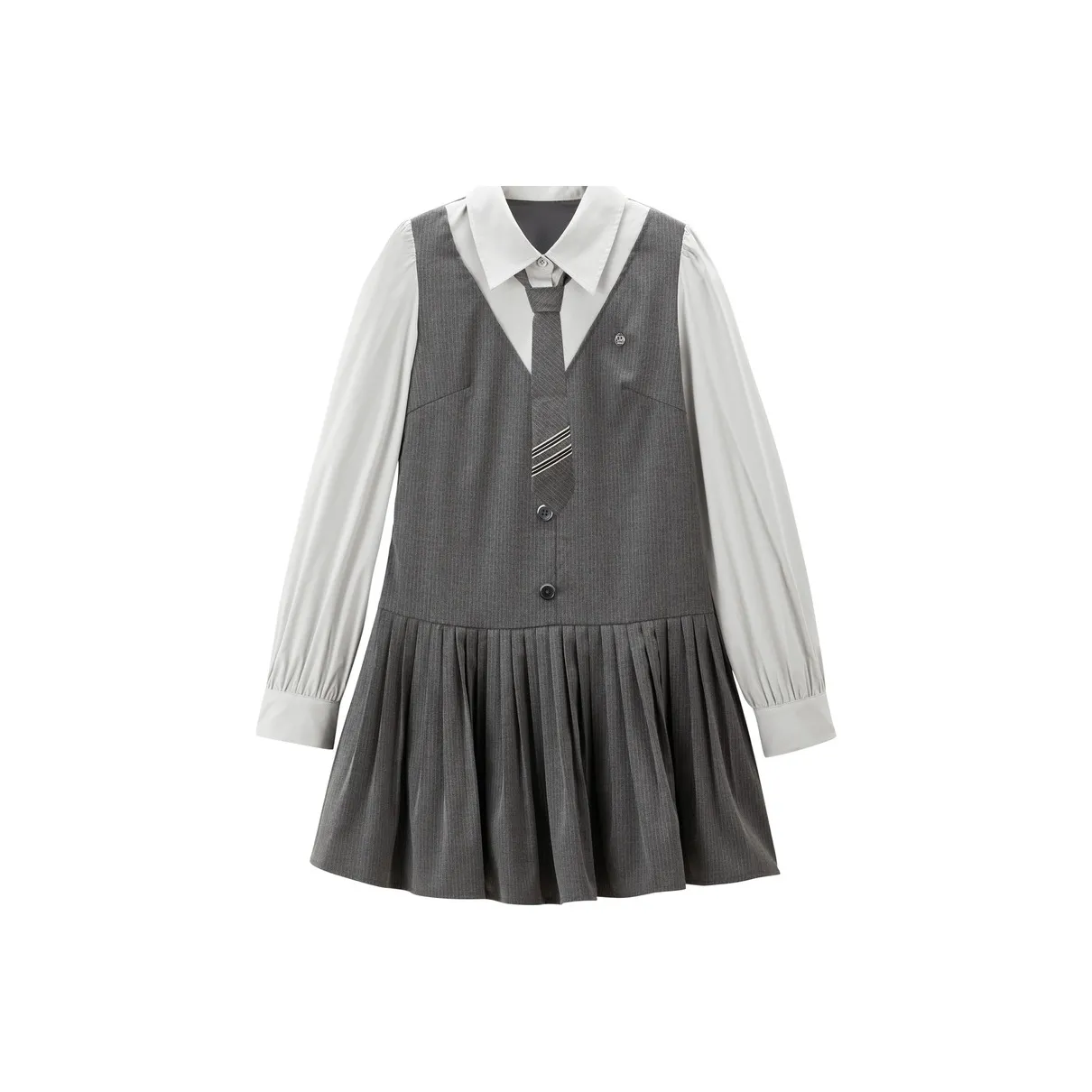 LEDIN Long Sleeved Dress Women's Silver Candle Gray