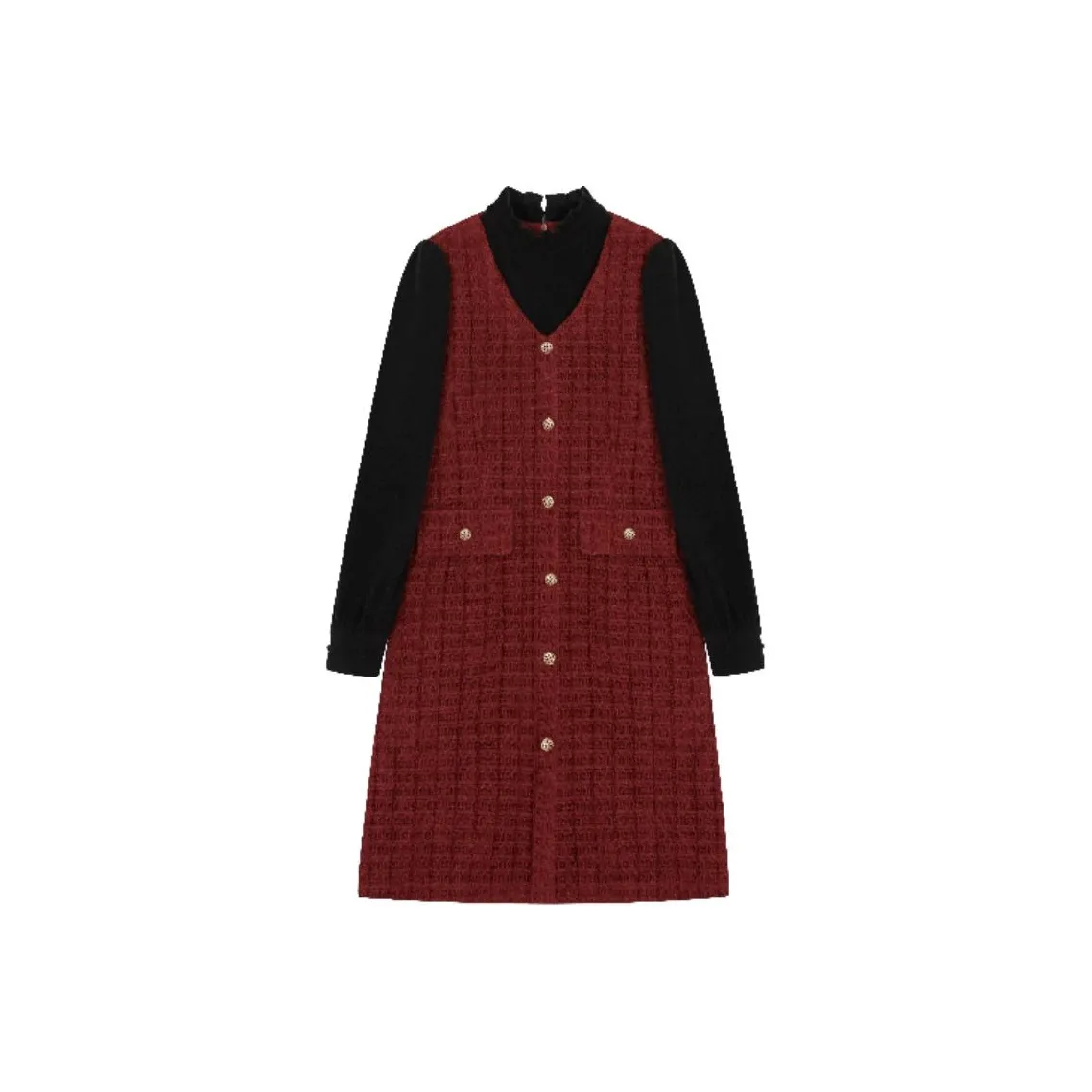 XWI Длинное платье с длинным рукавом женское красное