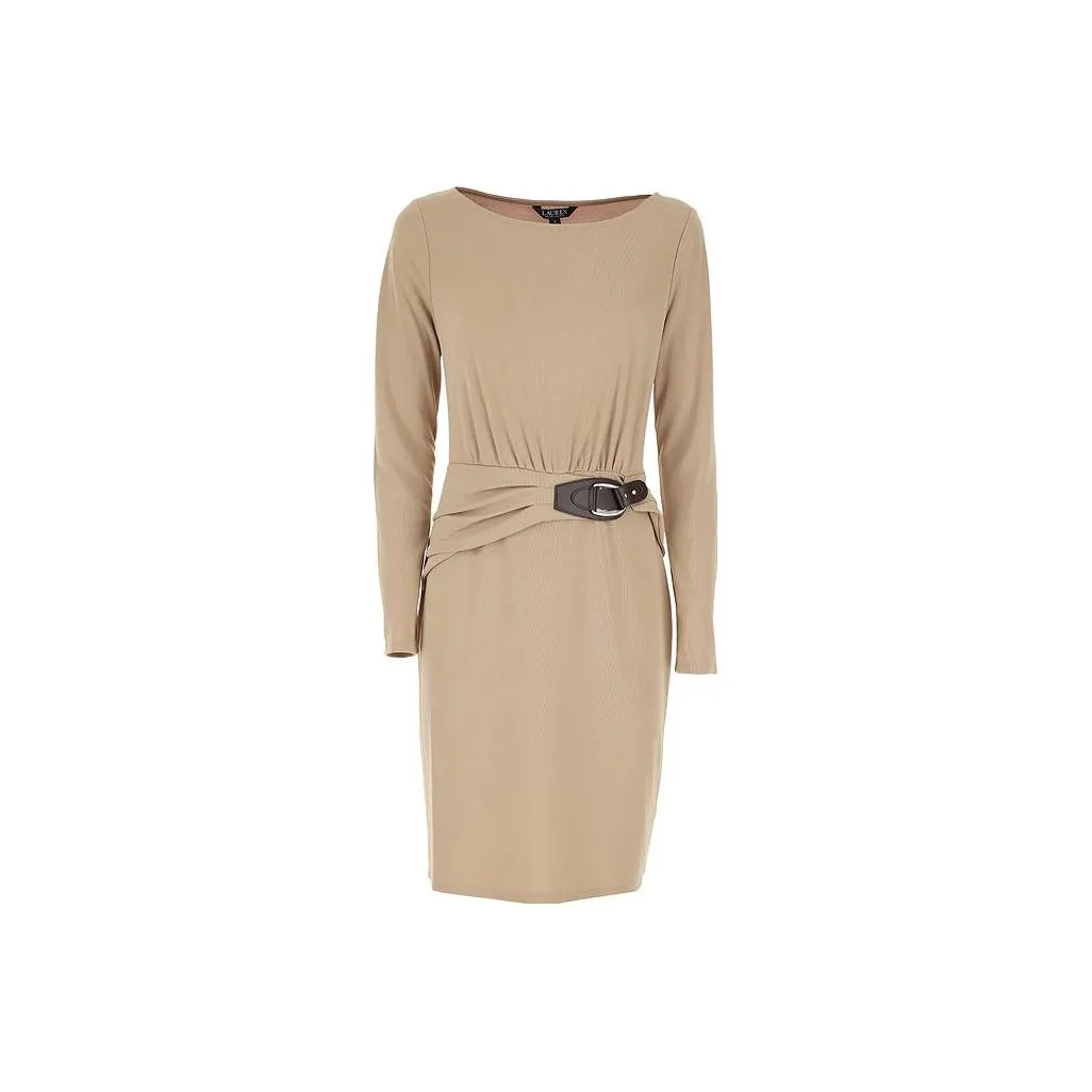 LAUREN RALPH LAUREN FW22 Long Sleeved Dress Women's Earth Yellow