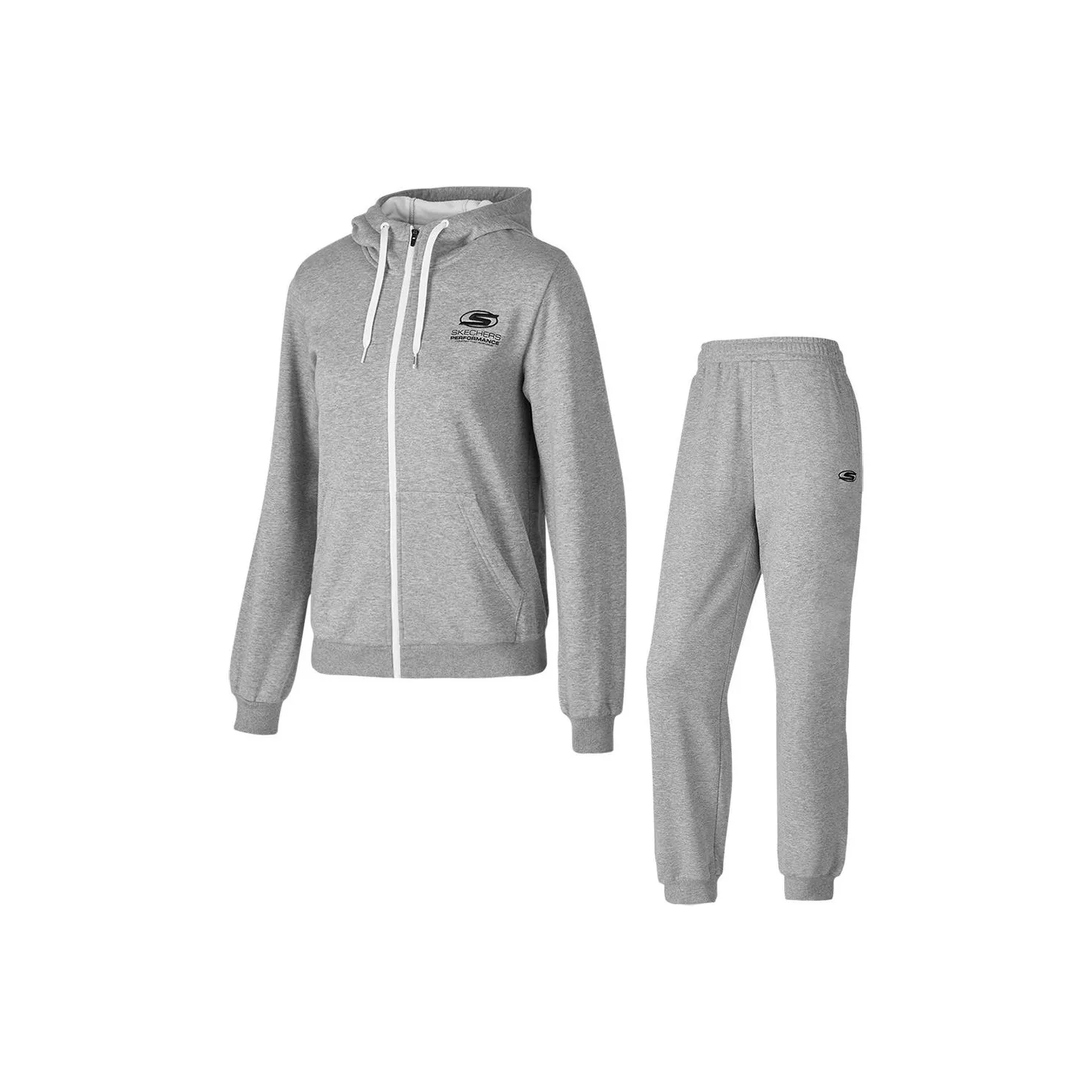 Skechers Basic Sports Series Повседневный Костюм Женский Средний Фотиния Серый