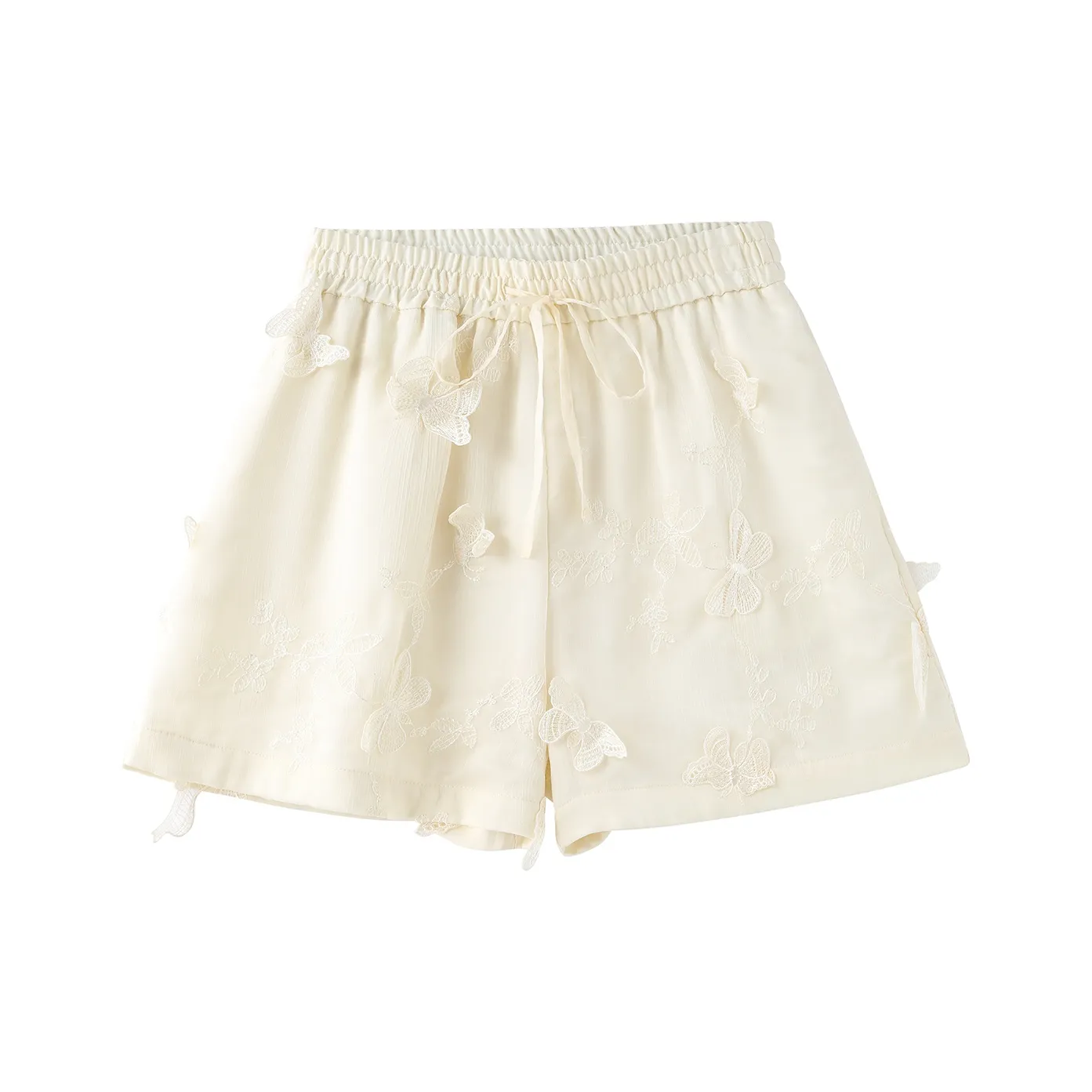 Miss Chipmunk Casual Shorts Women's Embroidered Rice