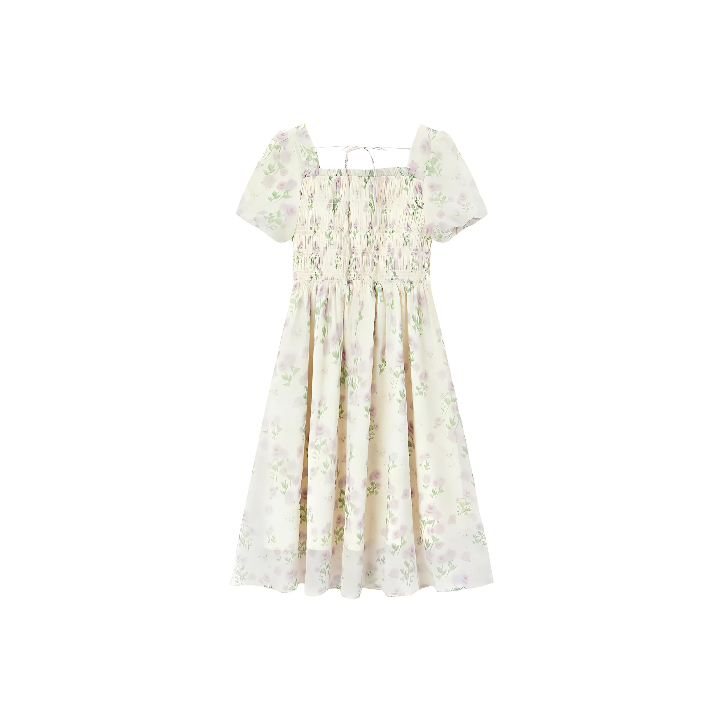 EICHITOO Короткий рукав платье женское розовый узор