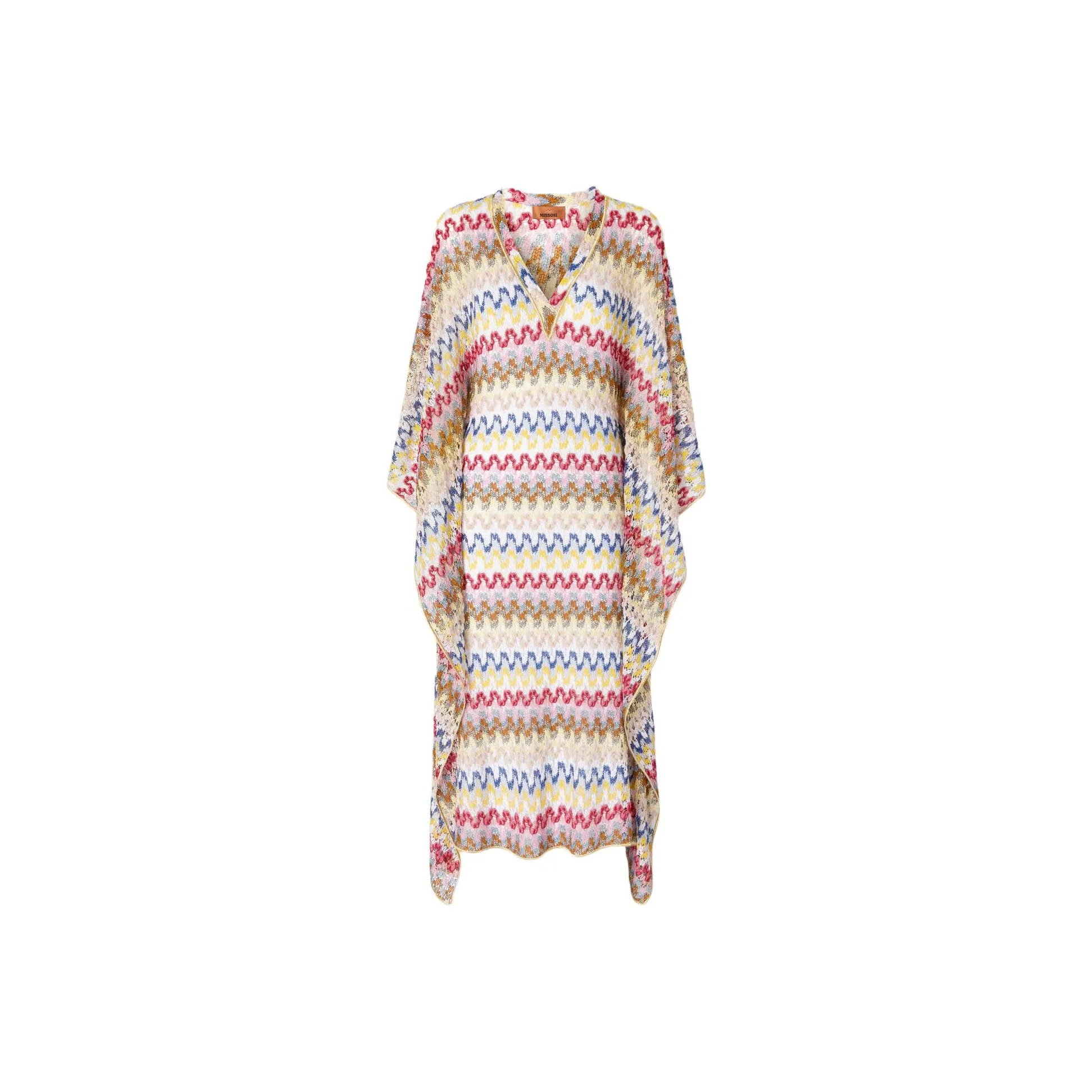 MISSONI V Neck Crochet Beach Cover Up