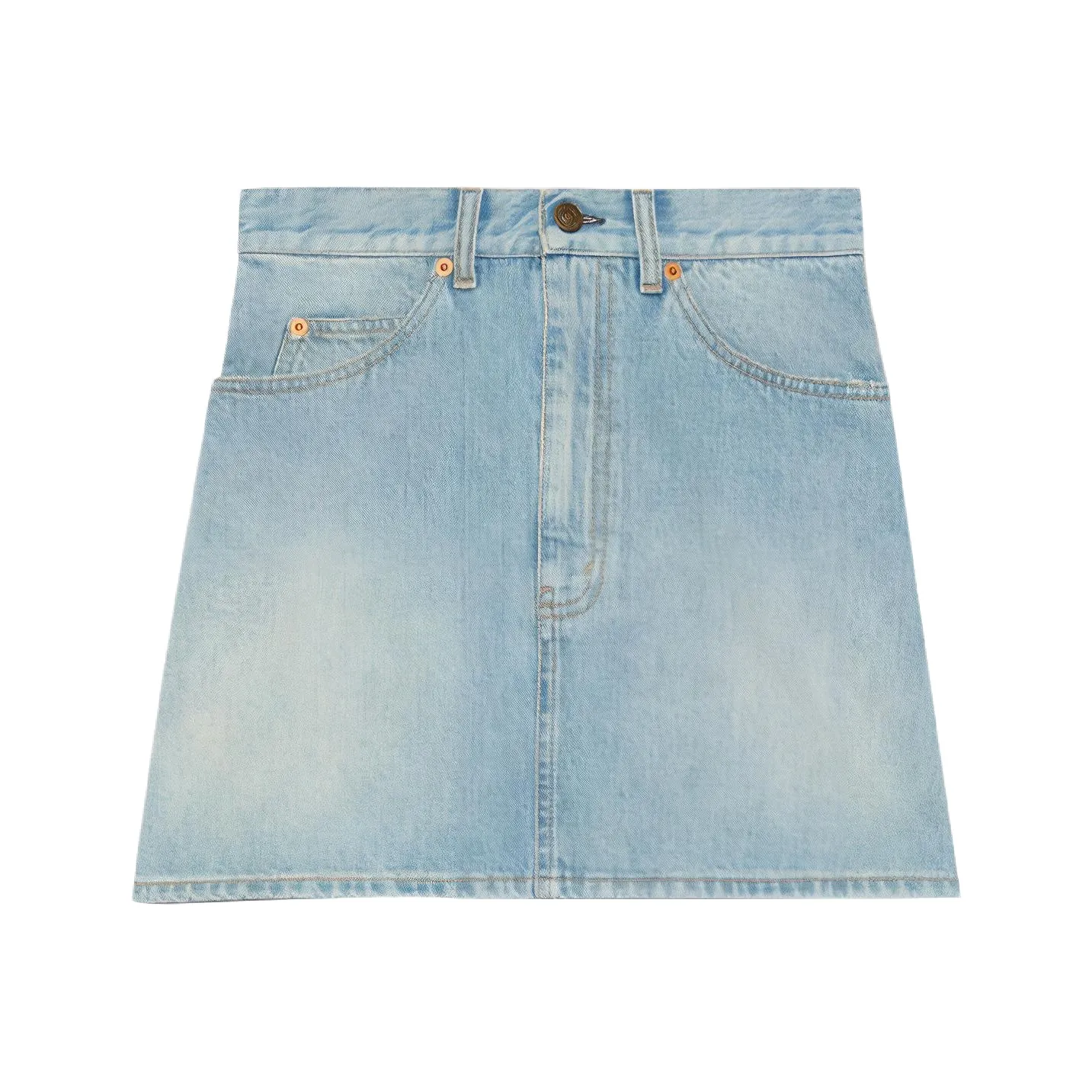 GUCCI x Doraemon Denim Short Skirts Women's Light Blue