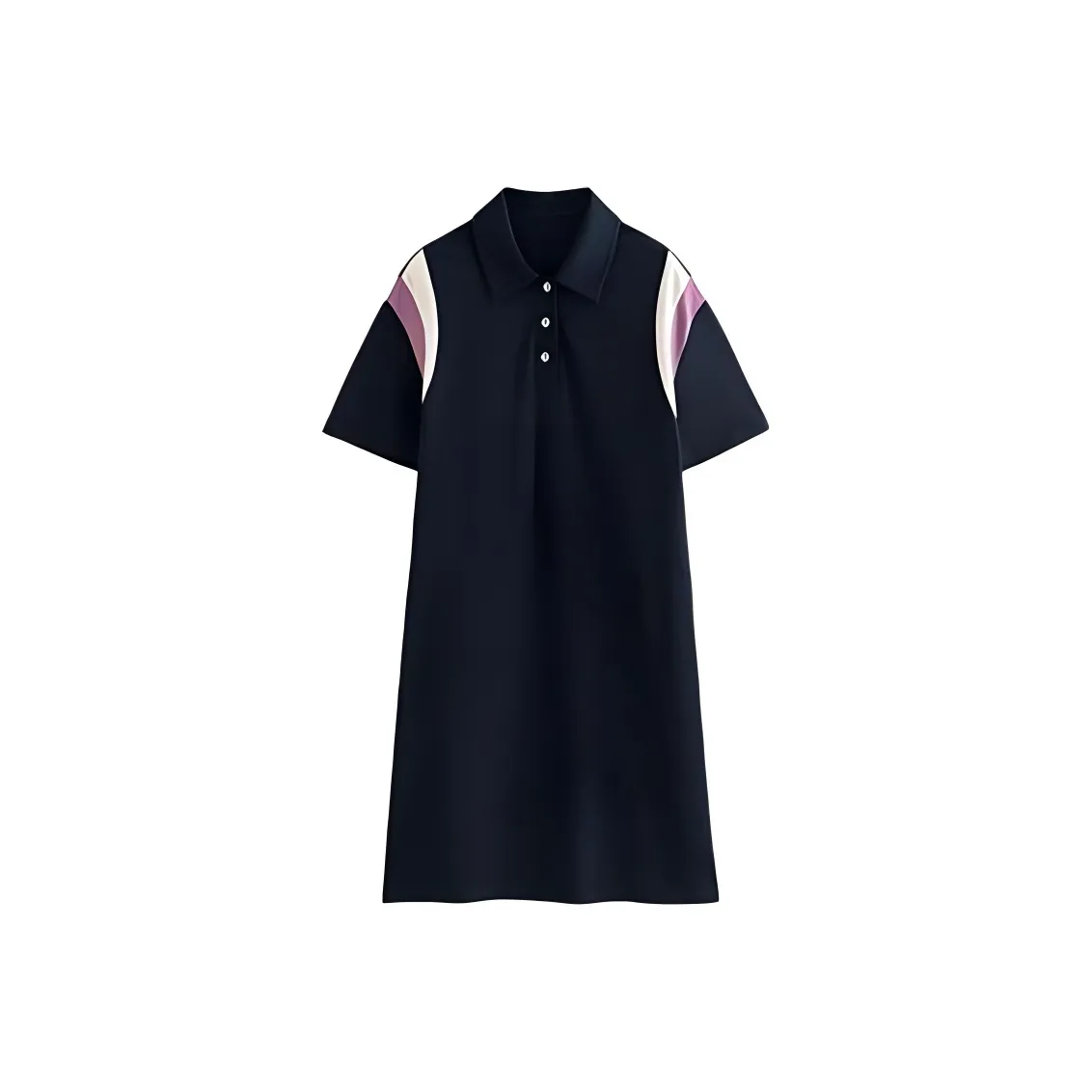 TOUCH MISS Short Sleeved Dress Women's Navy Blue