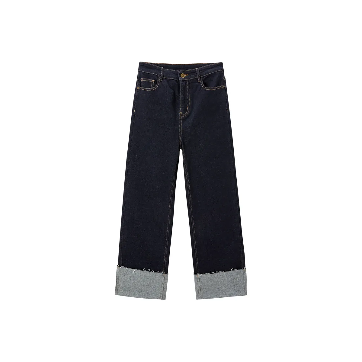 LEDIN Темно-джинсовый синий Женские джинсы