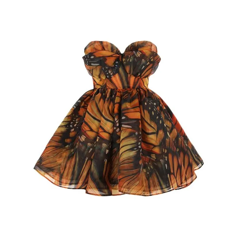 Selkie Collection SS24 Sleeveless Dress Women's Tie Dye Rainbow Print