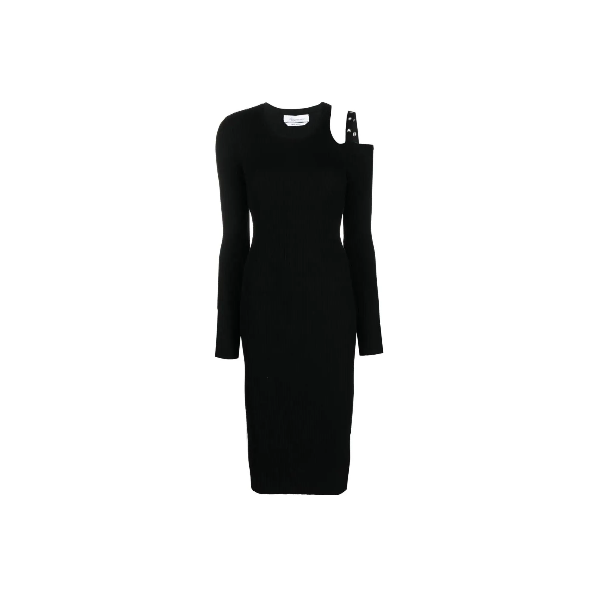 Blumarine Eyelet Detailed Ribbed Dress