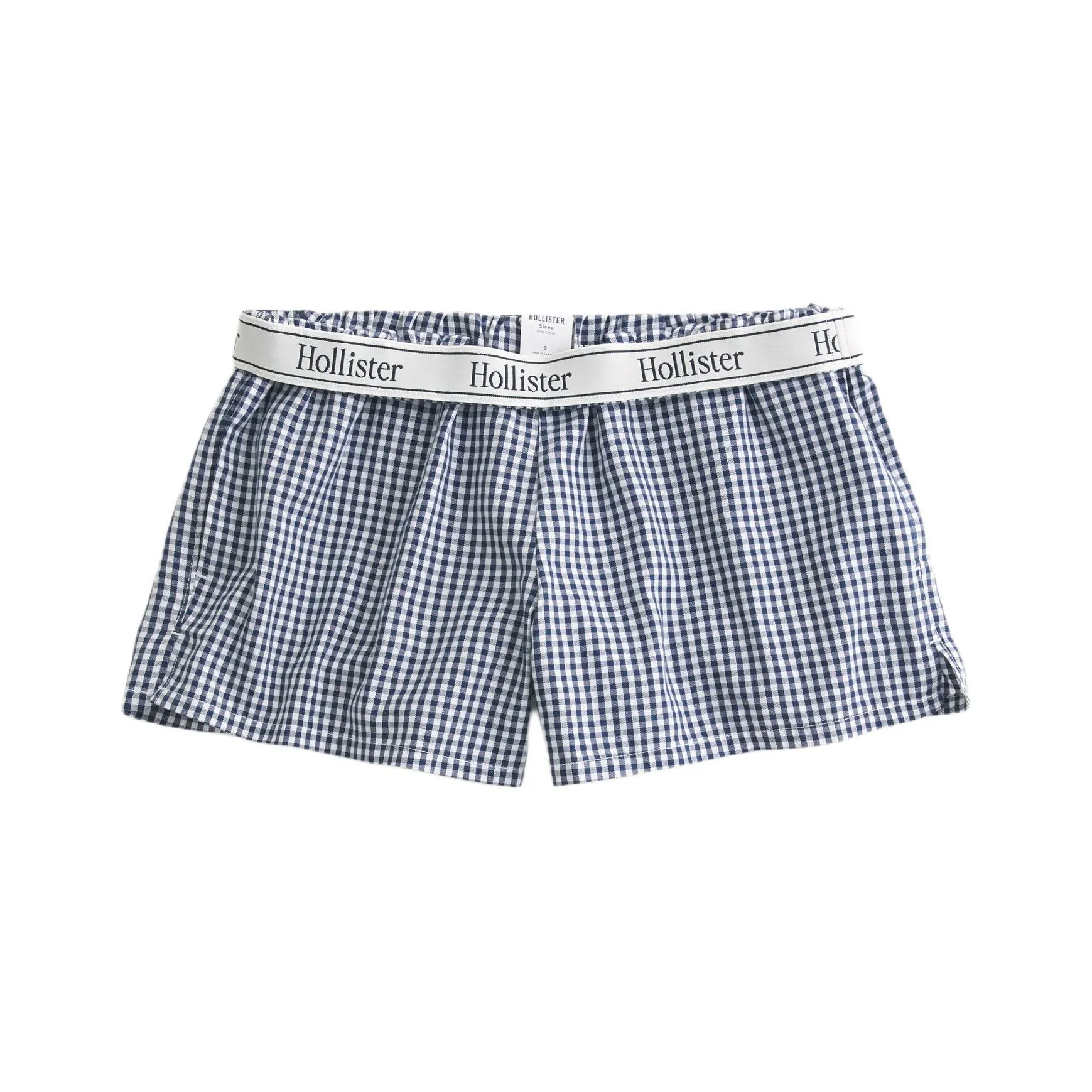 Hollister Повседневные шорты женские морской синий клетка