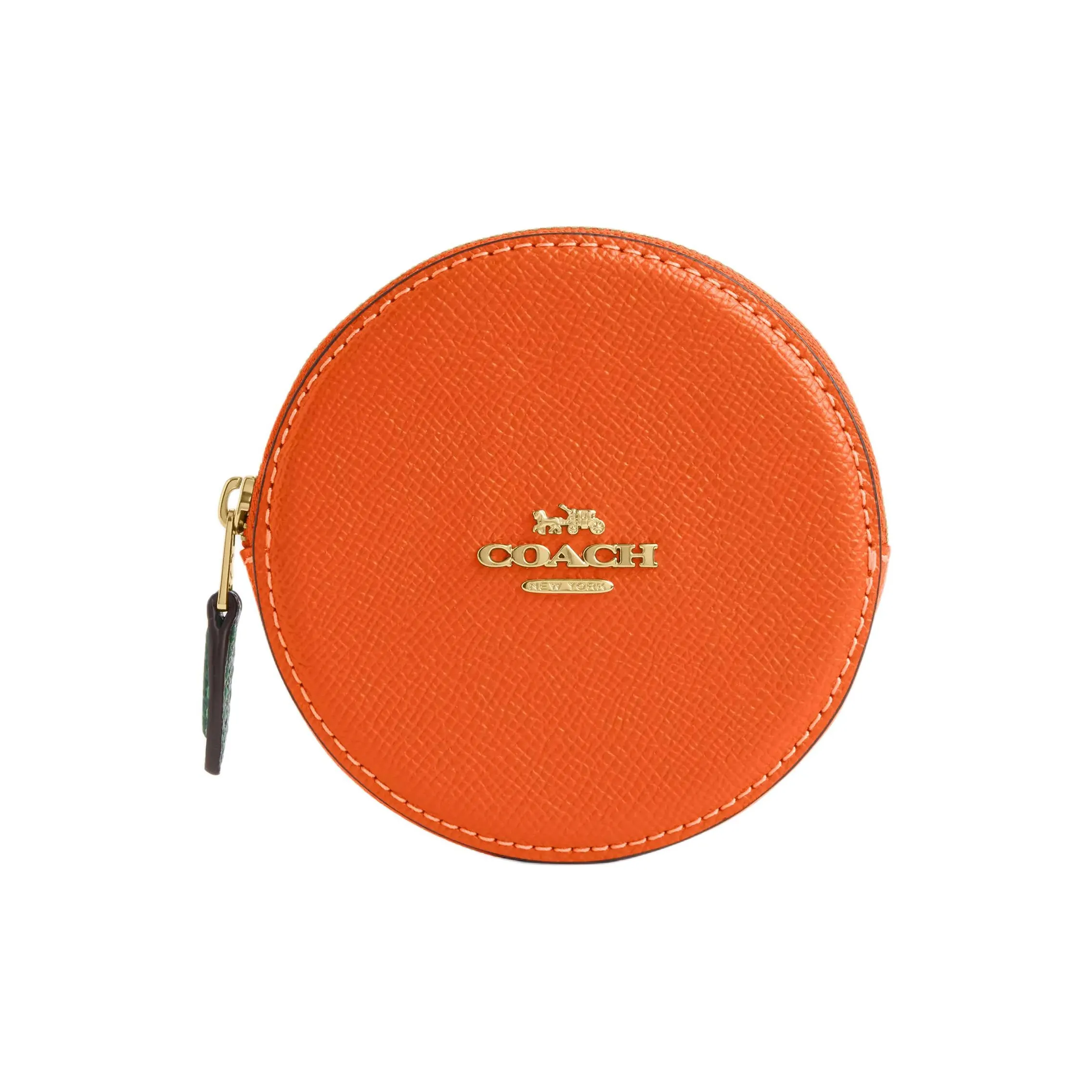 COACH Leather Coin Purse Mini Women's Orange