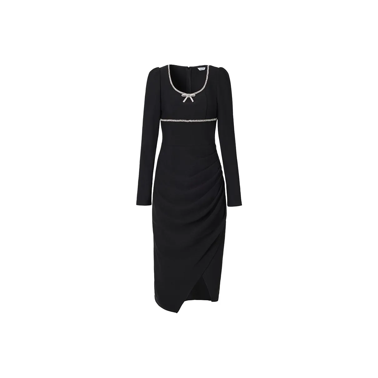 TAMMY TANGS Длинное платье с длинными рукавами женское черное