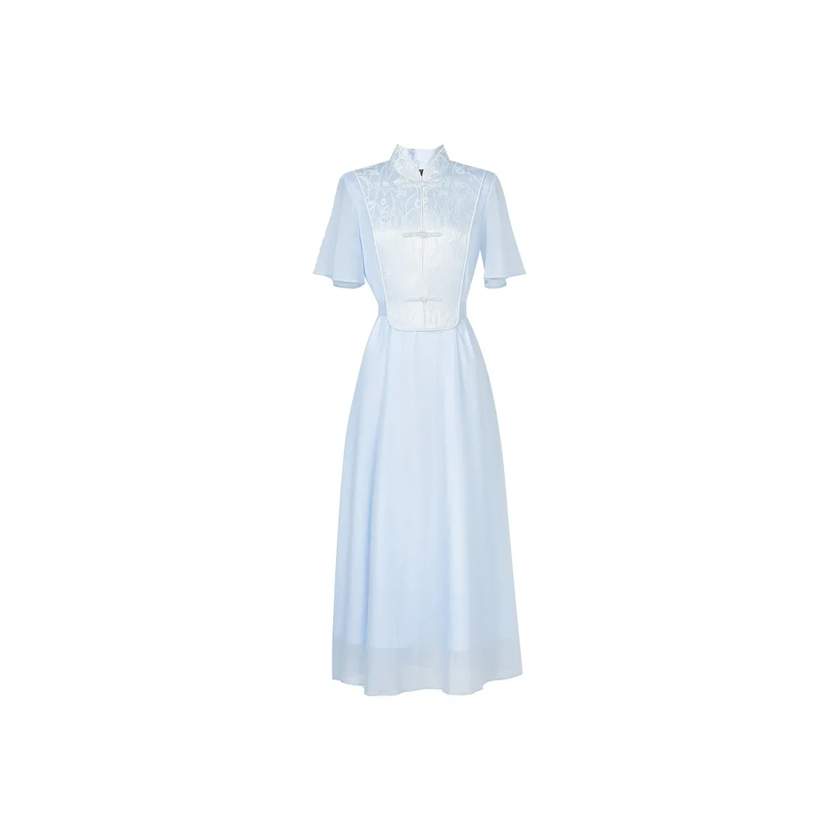 Duffy Fashion Short Sleeved Dresses Women's Blue