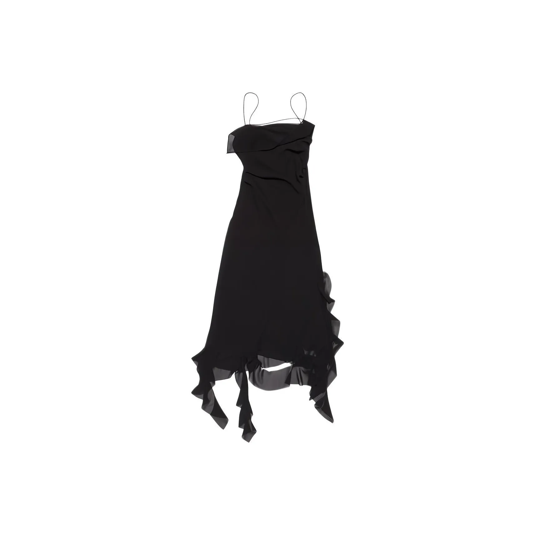 Acne Studios Ruffle detailed Midi Dress
