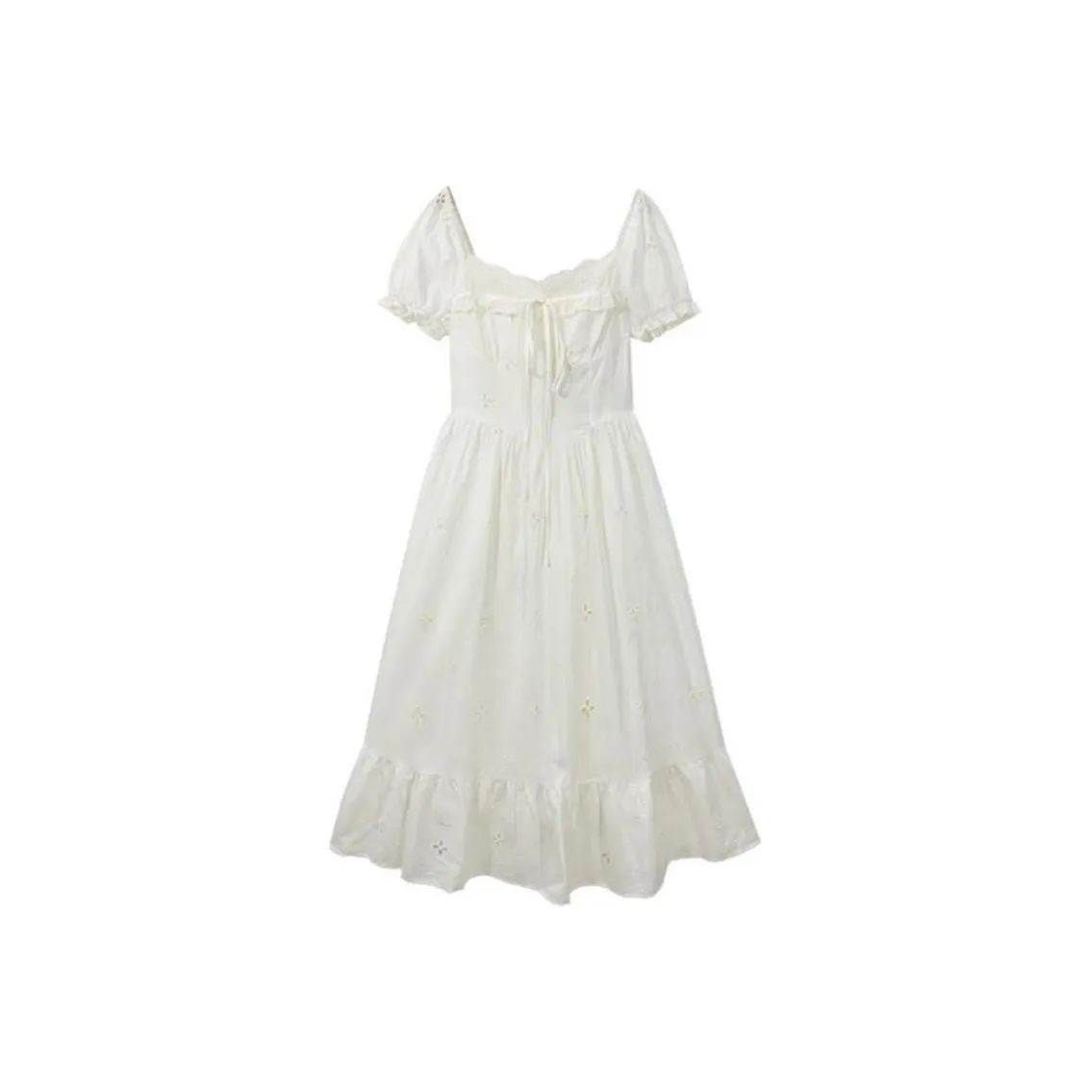 SECFLY OFFICIAL Short Sleeved Dress Women's Ivory