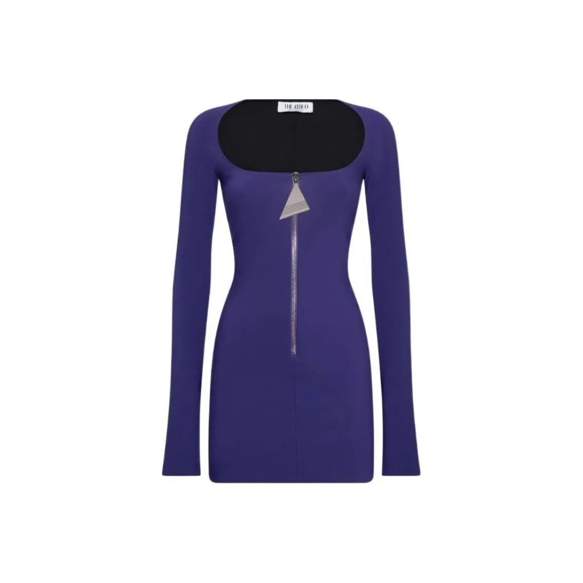 The Attico Crepe Zip Mini Dress