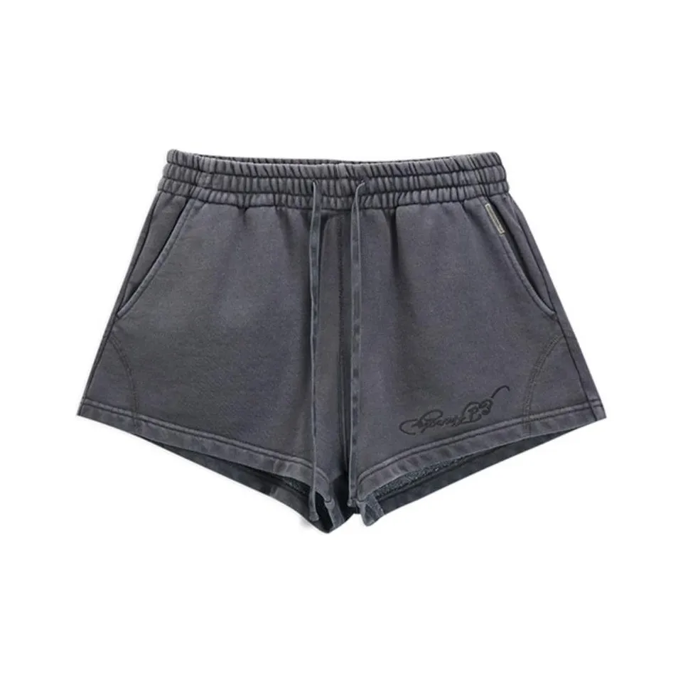 Ed Hardy SS24 Casual Shorts Women's Washed Black