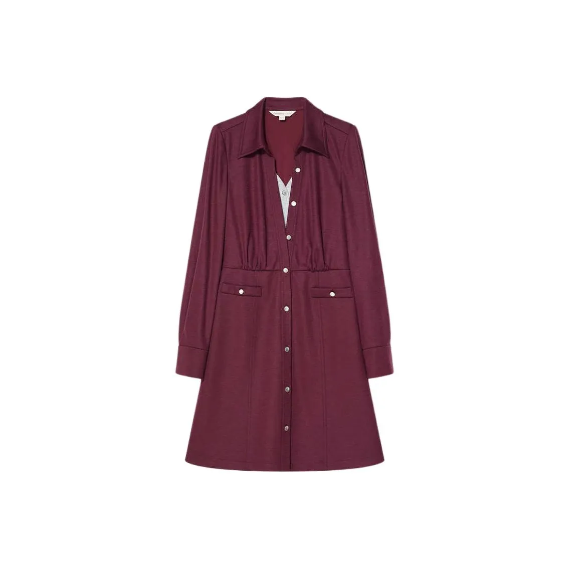 Goodland Длинное платье с длинными рукавами женское бордовый розовый