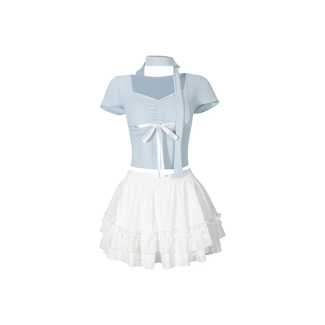 PAIN OR PLEASURE Short Sleeved Dress Women's Set