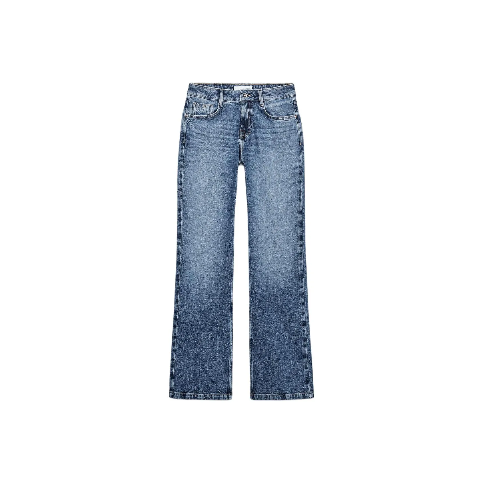 ZARA Женские джинсы средне-голубого цвета