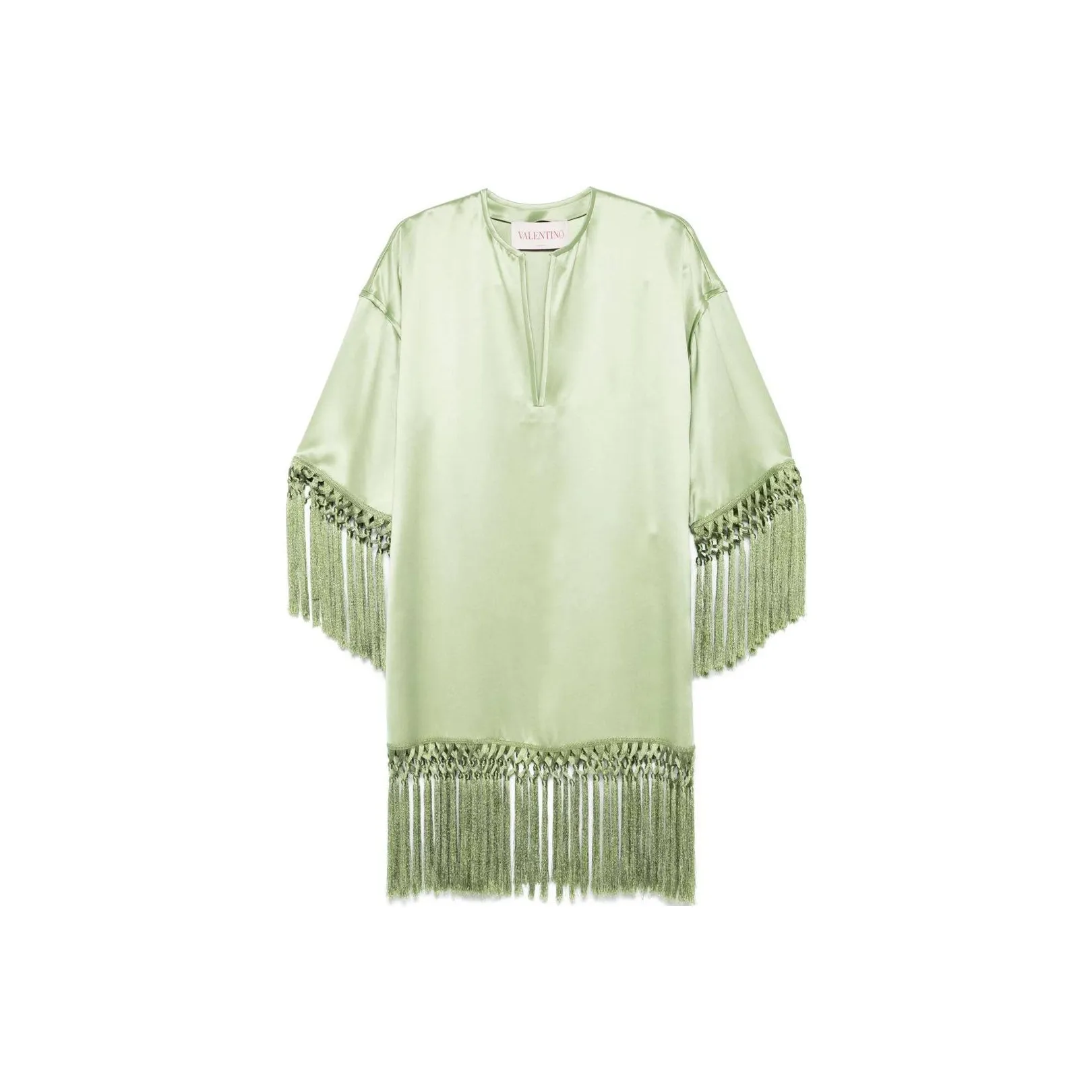 Valentino SS25 Long Sleeved Dress Women's Green