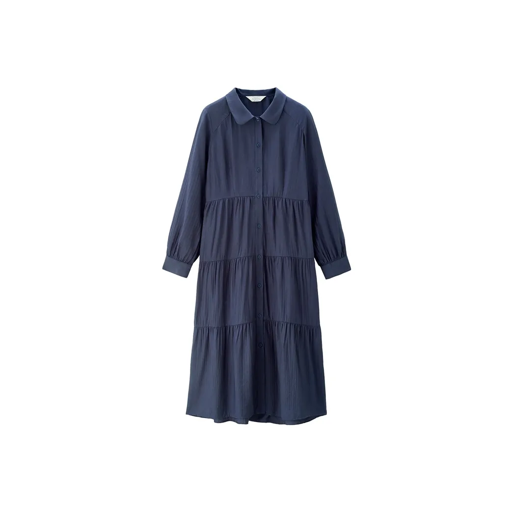 Giordano Длинное платье с длинными рукавами женское