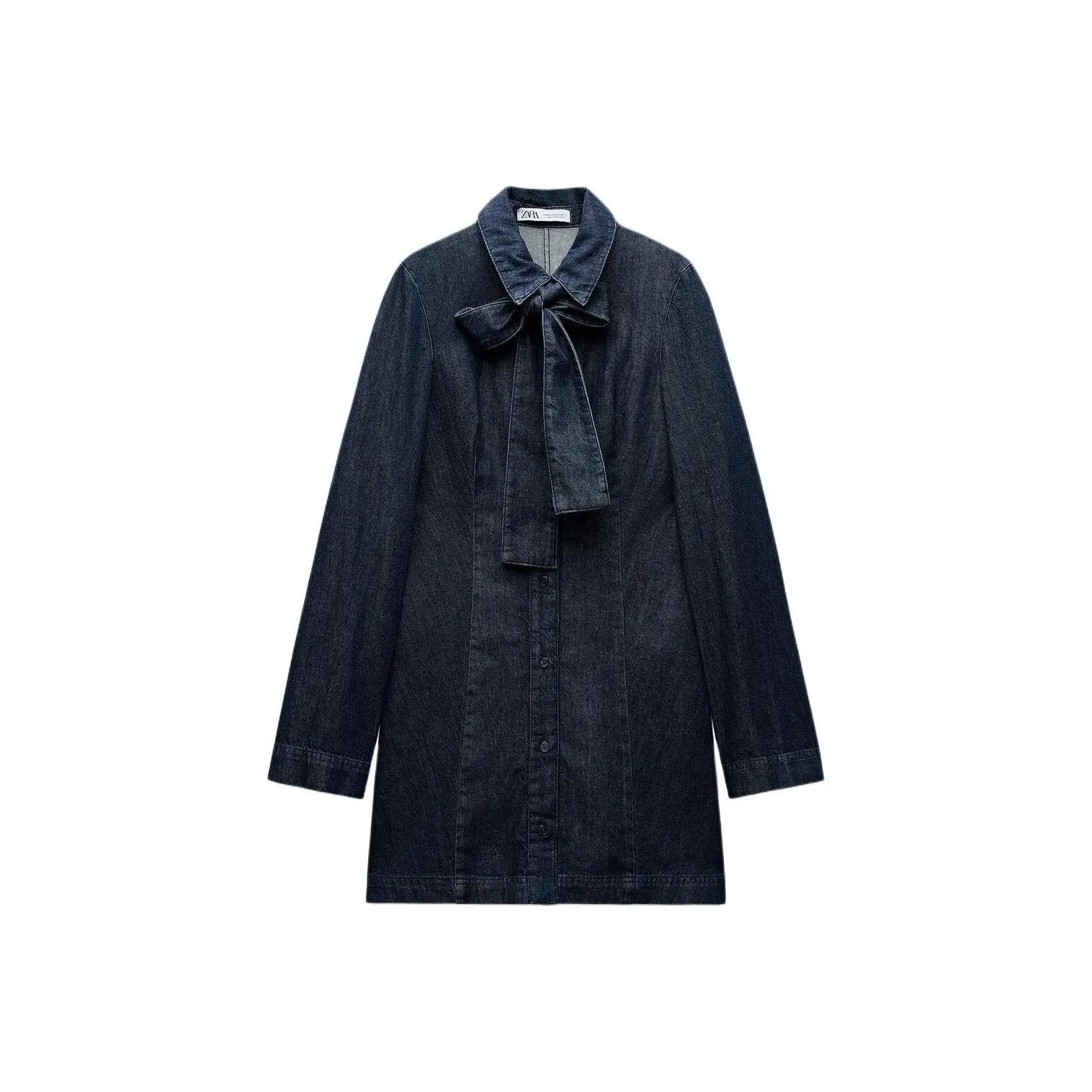 ZARA Trf Long Sleeved Dress Women's Indigo