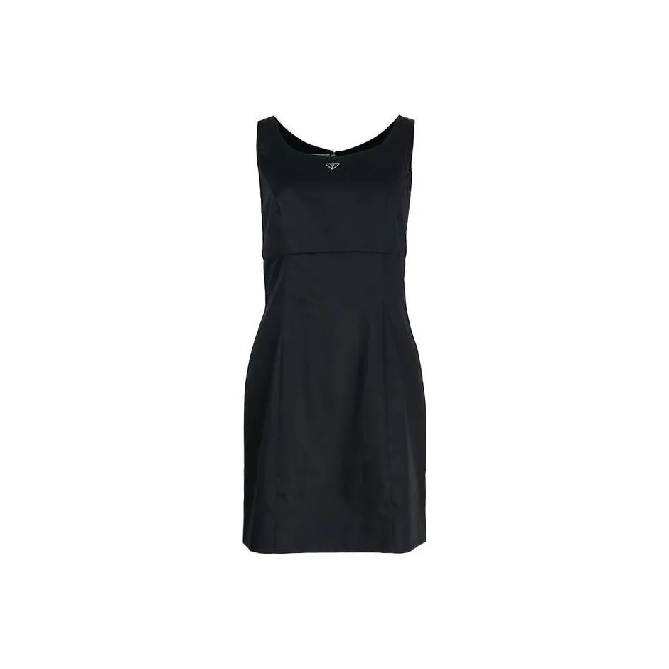 PRADA SS23 Sleeveless Dress Women's Black