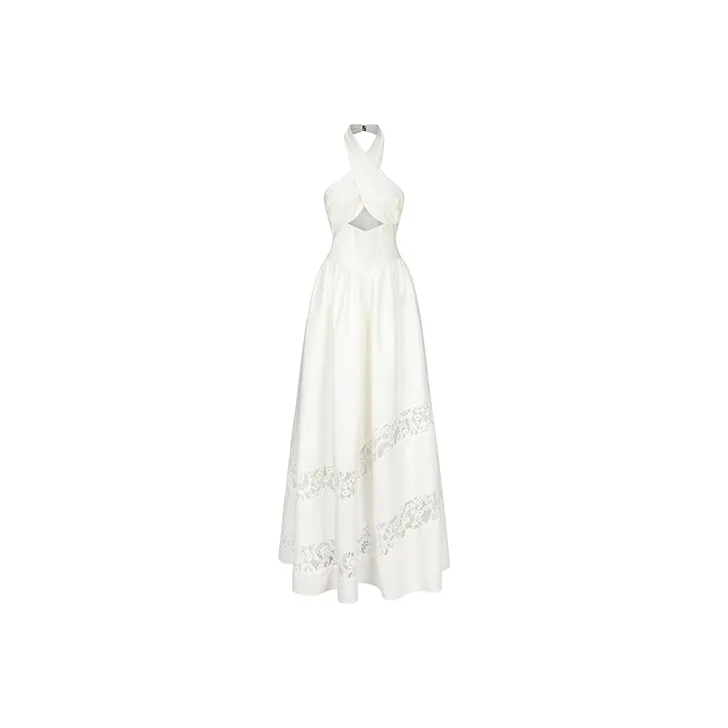 NANA JACQUELINE Без рукавов Платье Женское Натуральный Белый