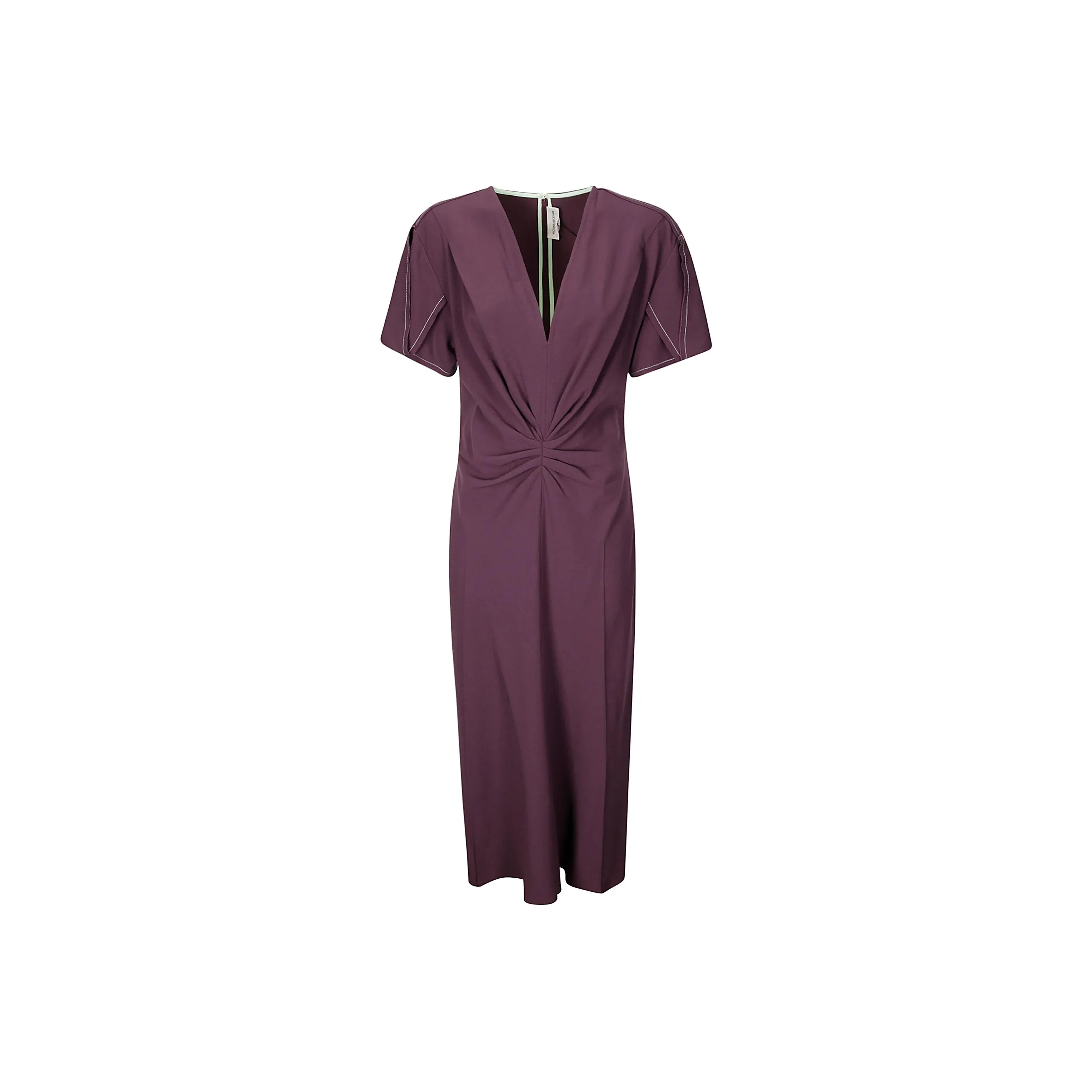 Victoria Beckham Long Sleeve Tie Front Gown
