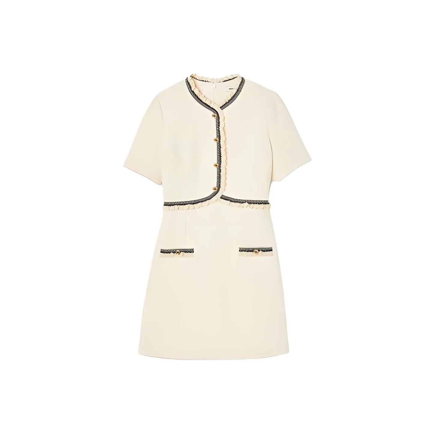 Sandro Короткий рукав Платье Женское Светлый Умбра