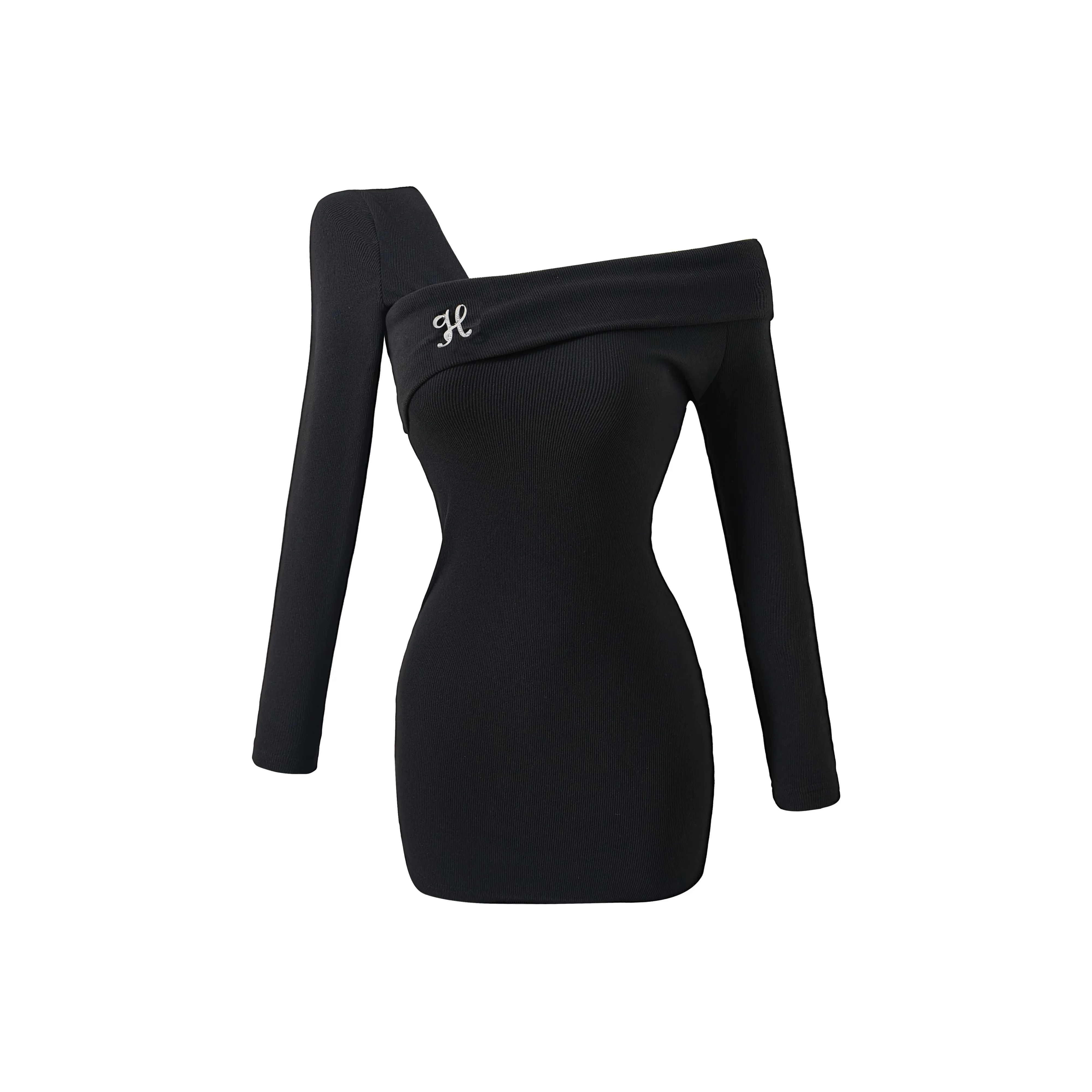 KAZAN Длинное платье с длинными рукавами женское черное