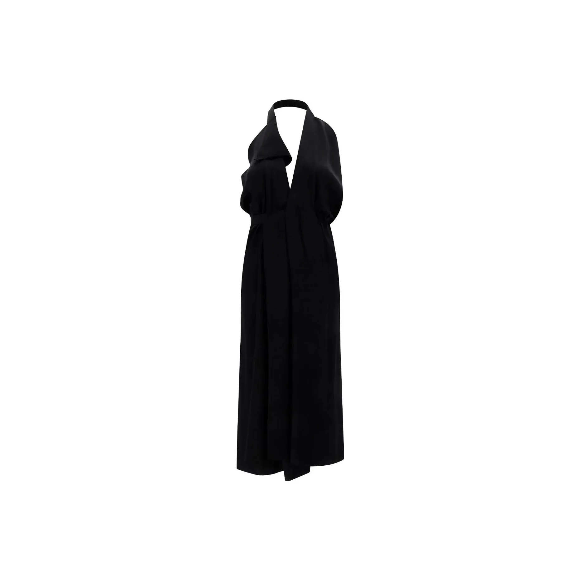 MM6 Maison Margiela Satin Halterneck Midi Dress