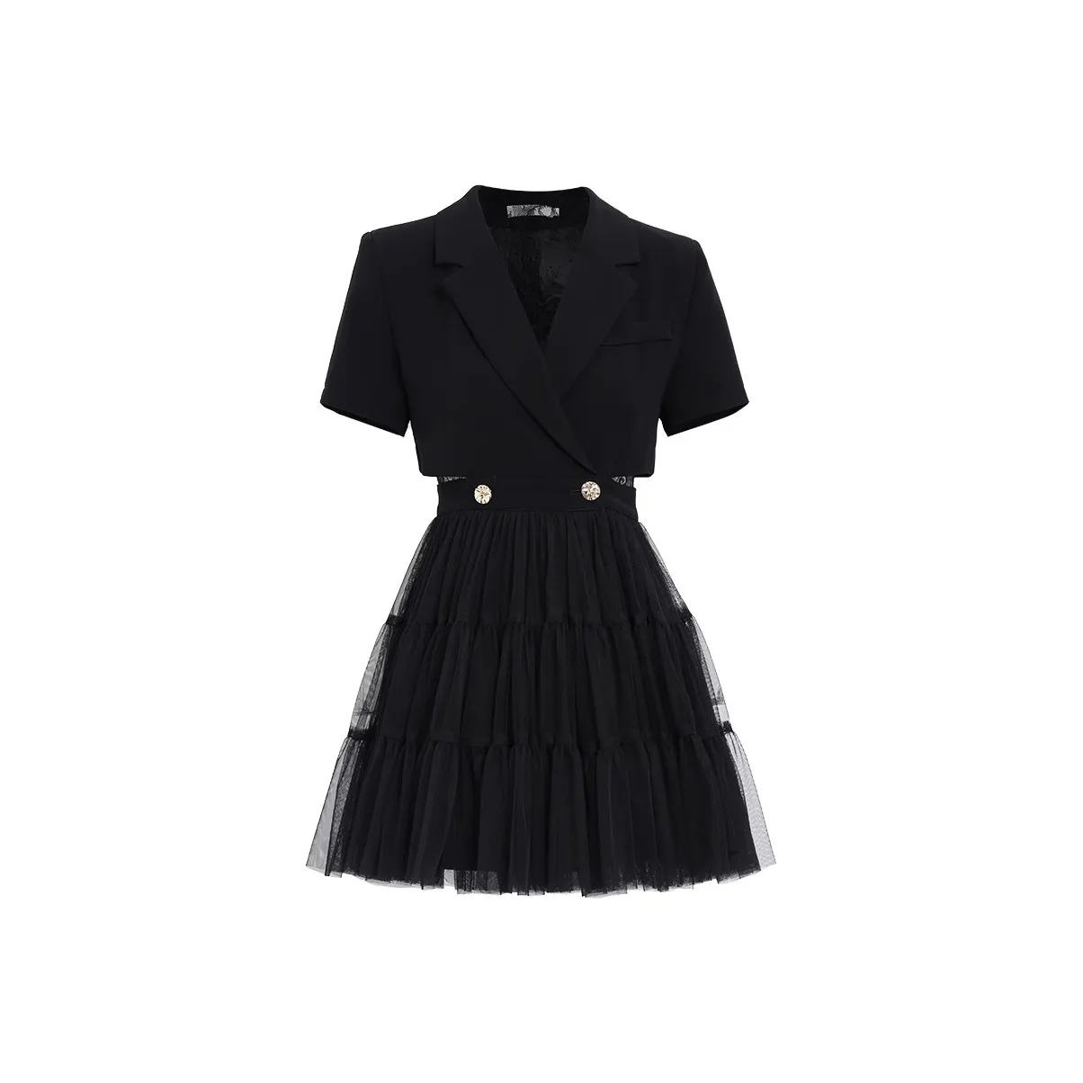 AUI Short Sleeved Dress Women's Black