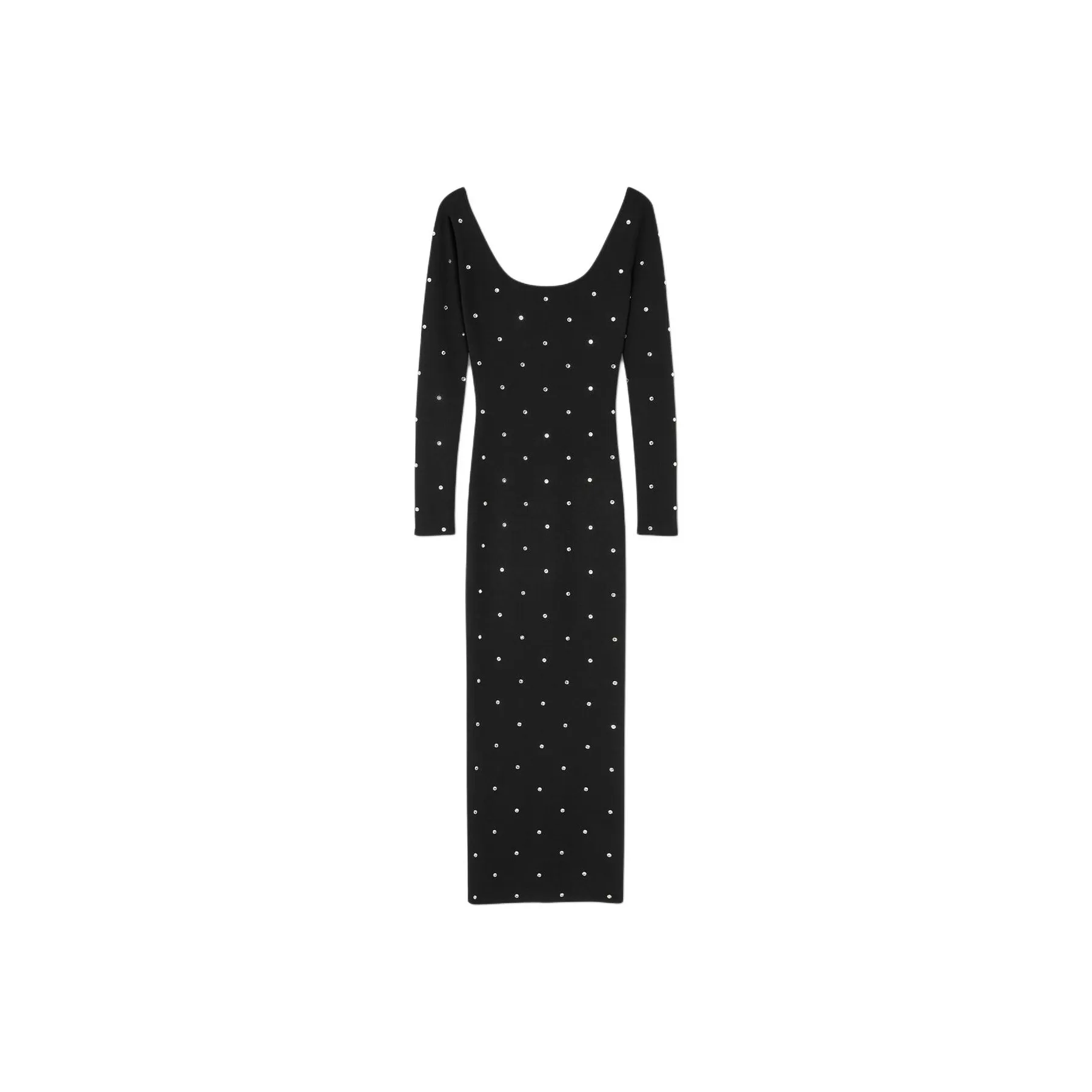 VERSACE Stud Embellished Long Sleeved Maxi Skirt