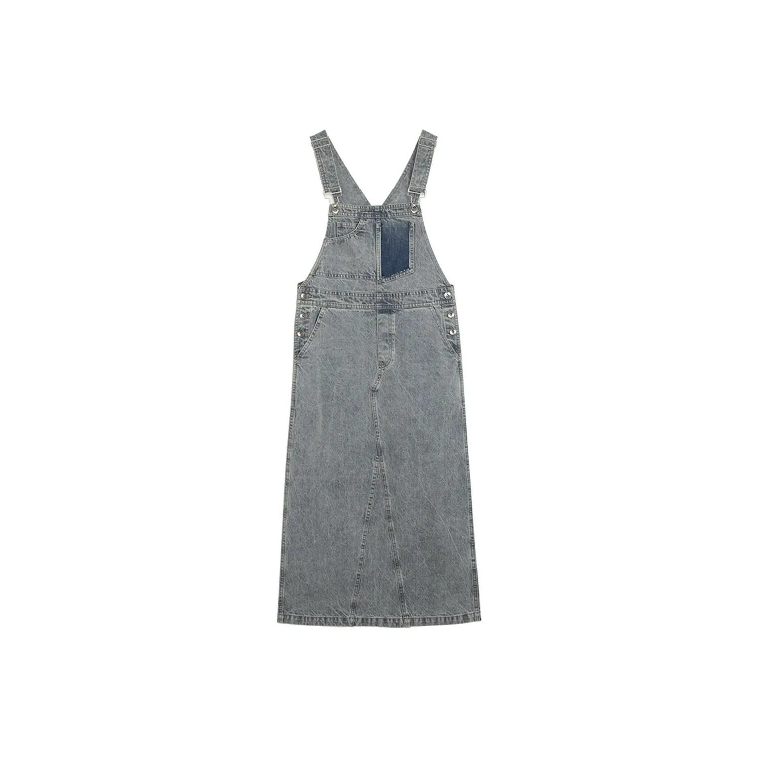 Omont Без рукавов Платье Женское Винтаж Джинсовое Светло-Синий