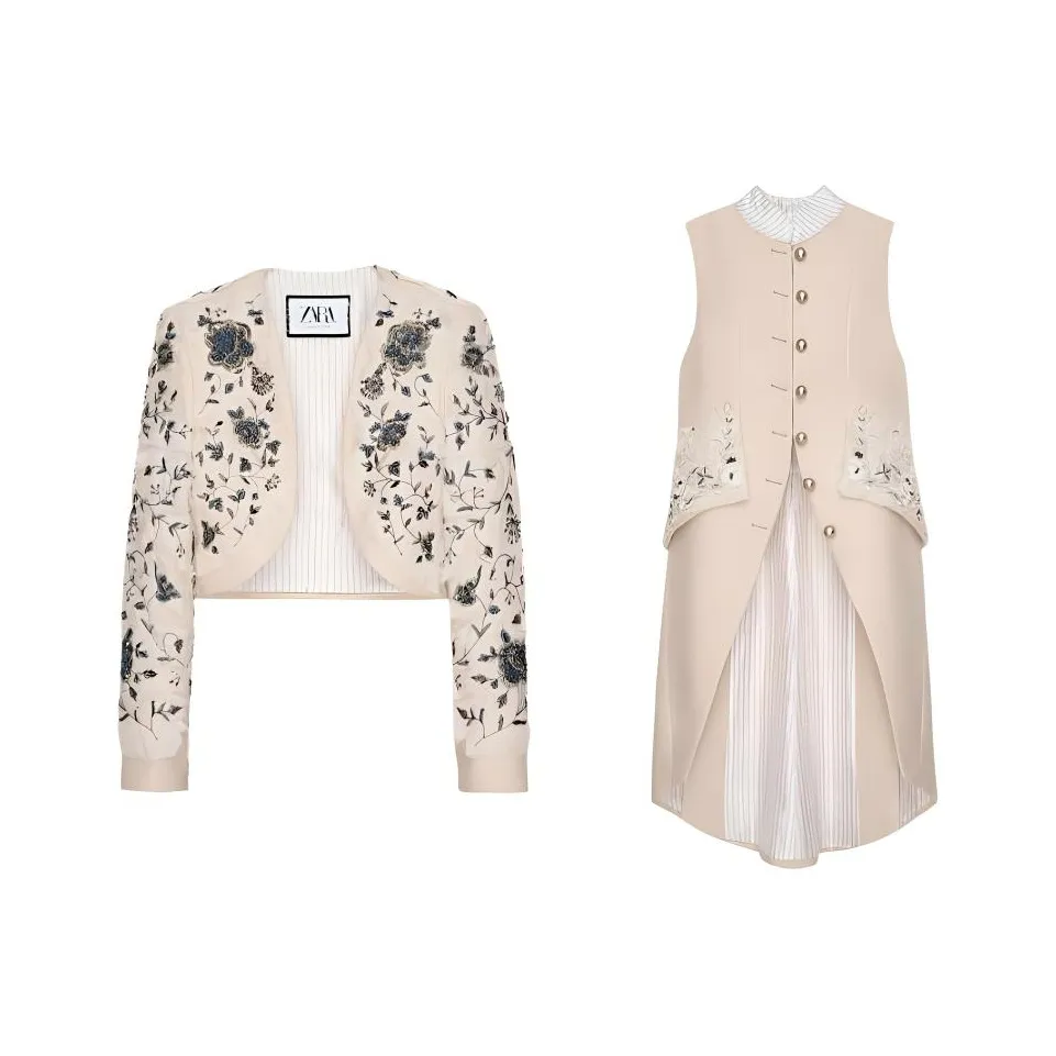 ZARA Casual Suit Women's Oyster White
