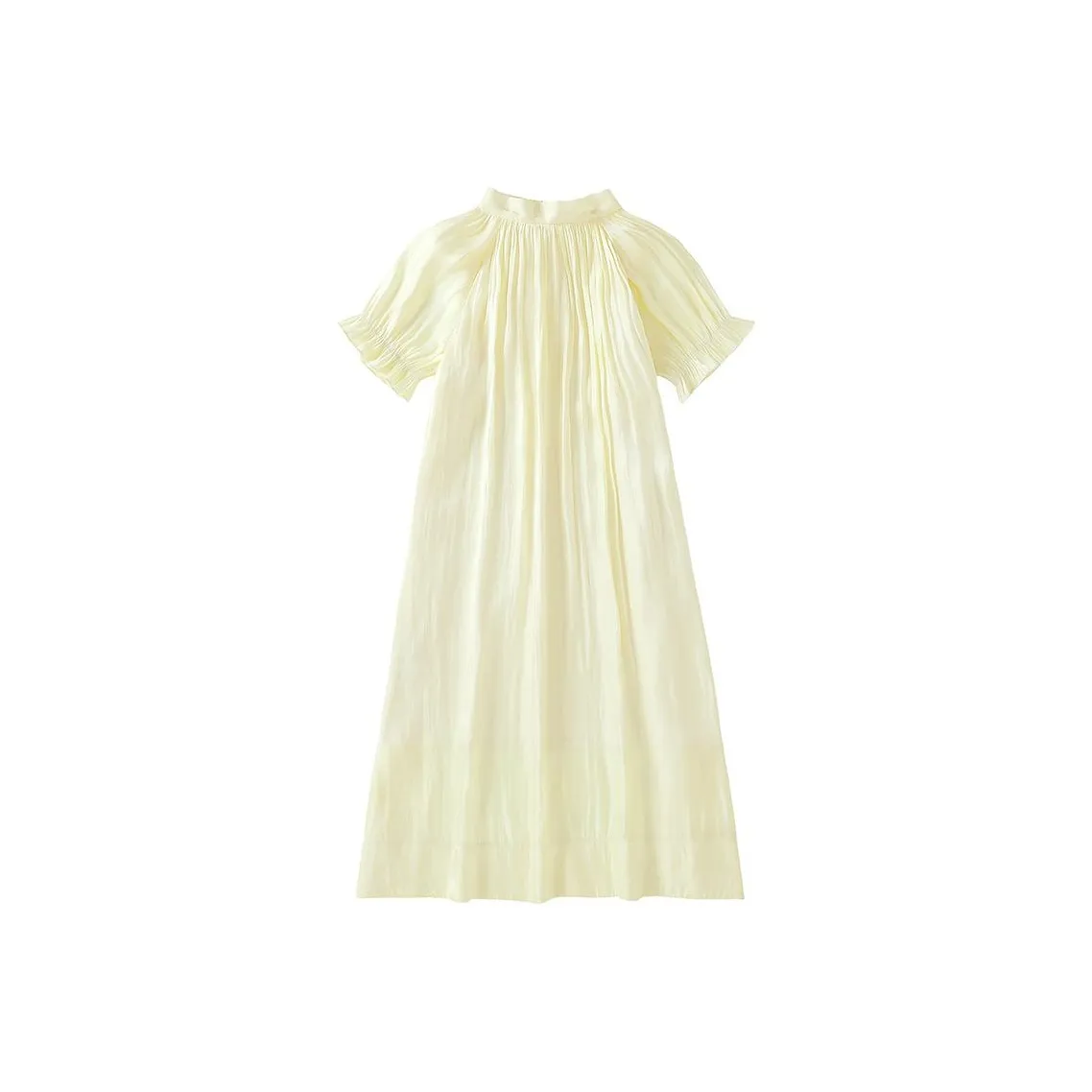 Crying Center Короткий рукав платье женское светло-желтое