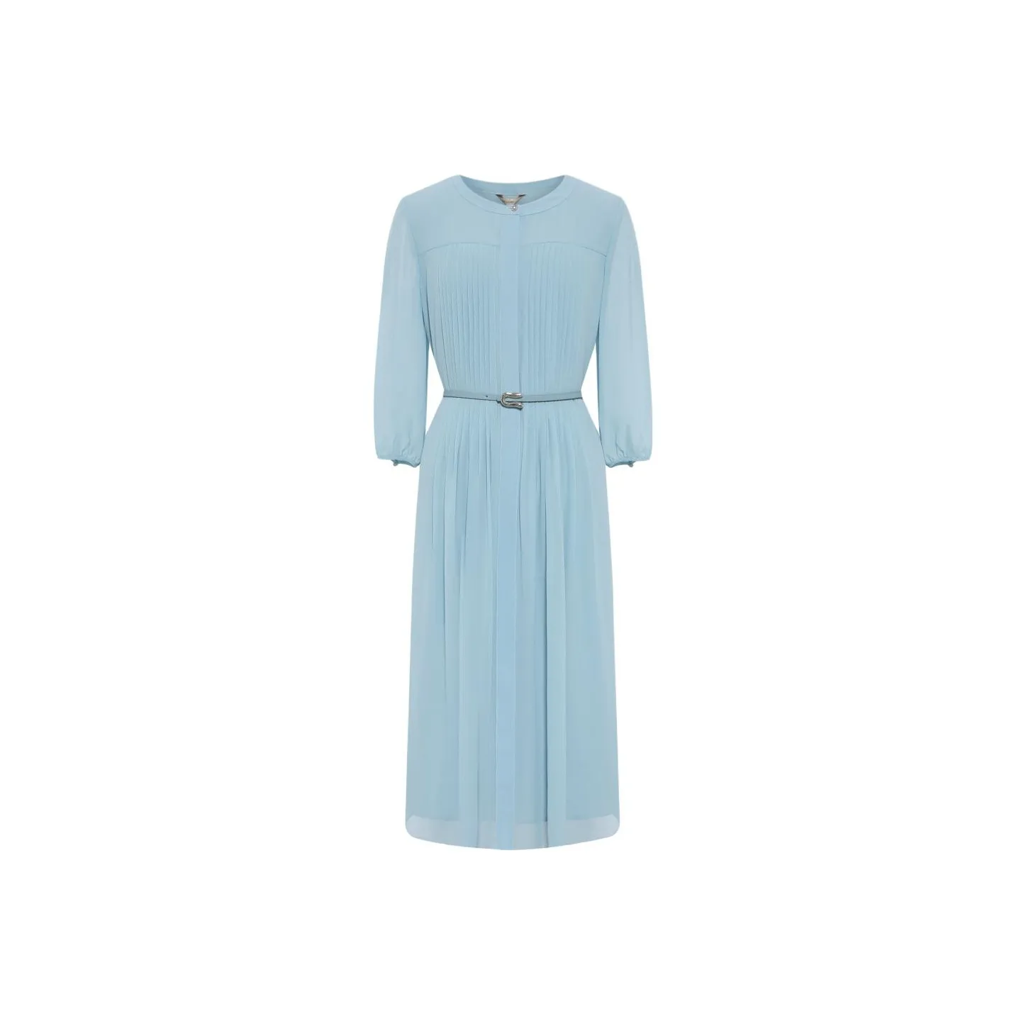 BBLLUUEE Короткий рукав Платье Женское Светлый аква Синий