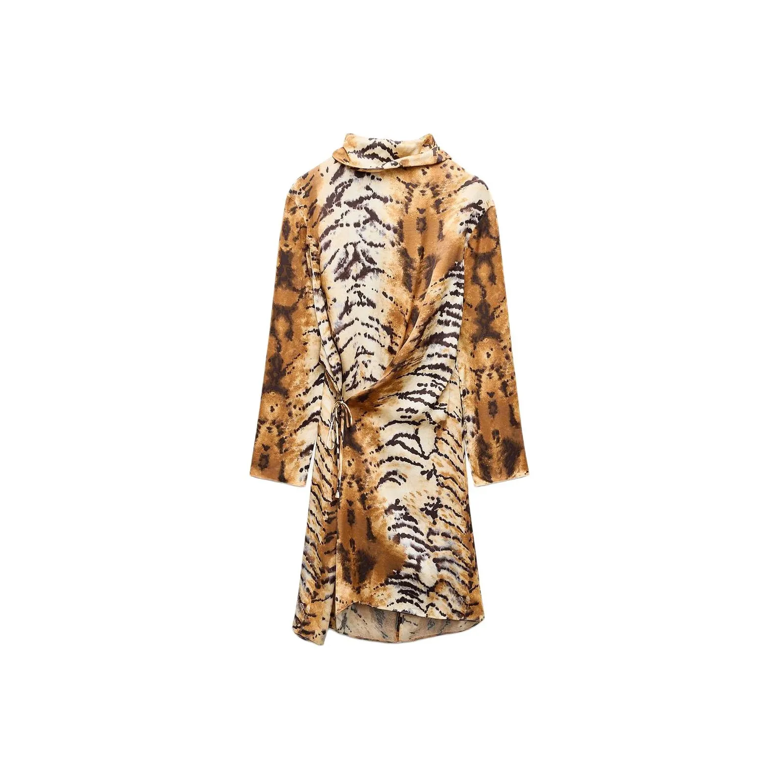ZARA ZW Series Long Sleeved Dress Women's Multicolor