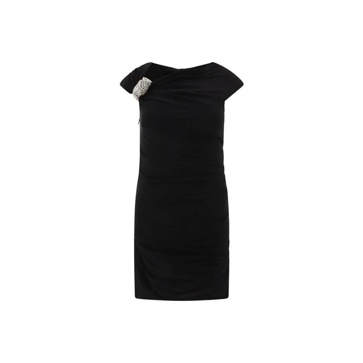 Alexander McQueen Asymmetric Knot Embellished Mini Dress