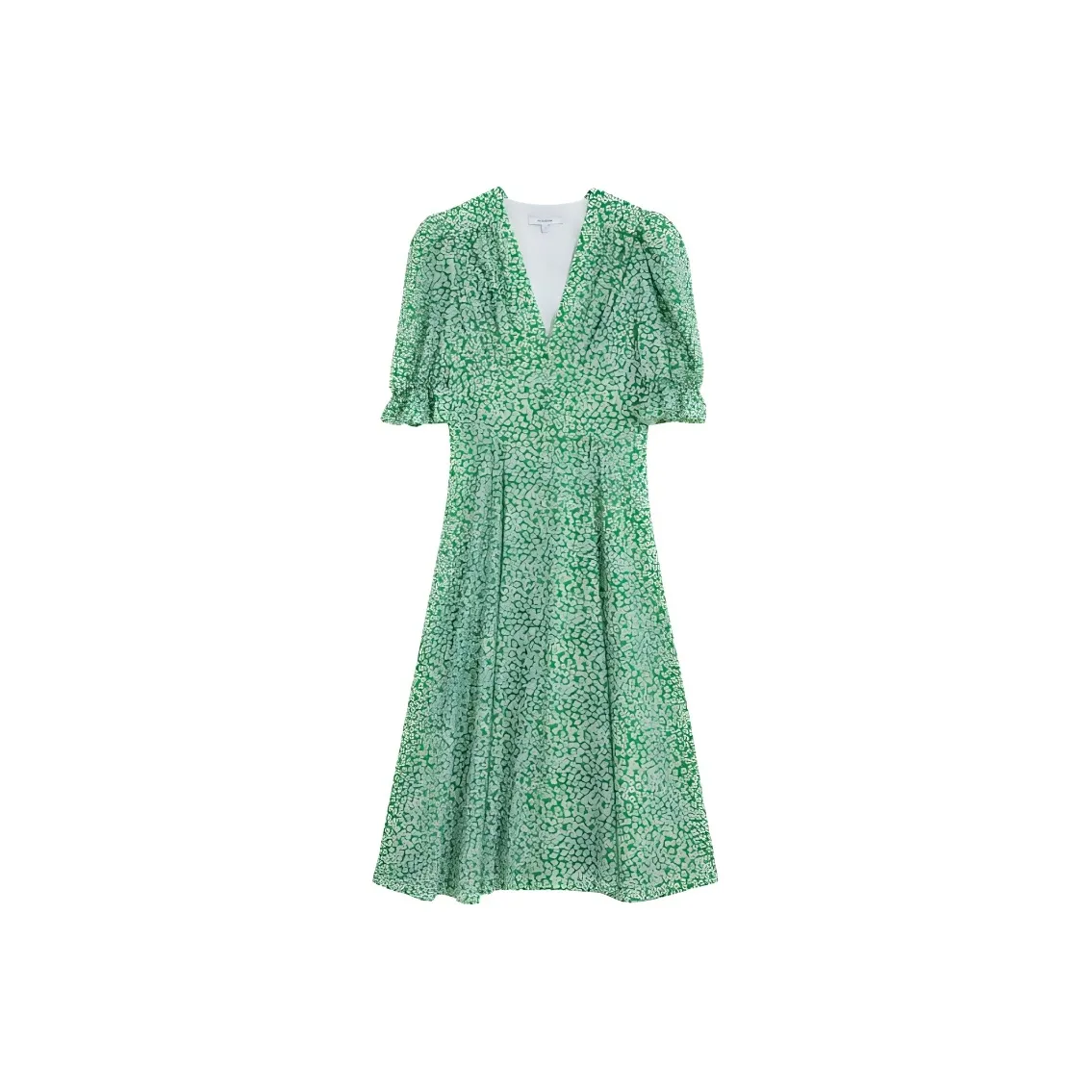 Bebe Short Sleeved Dress Women's White Green